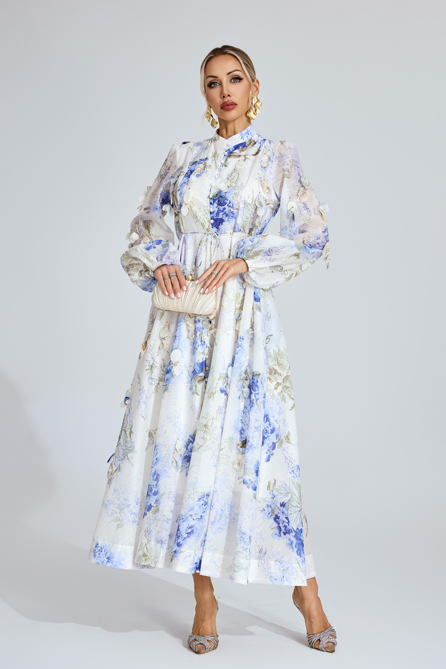 Cecil Floral Organza Maxi Dress