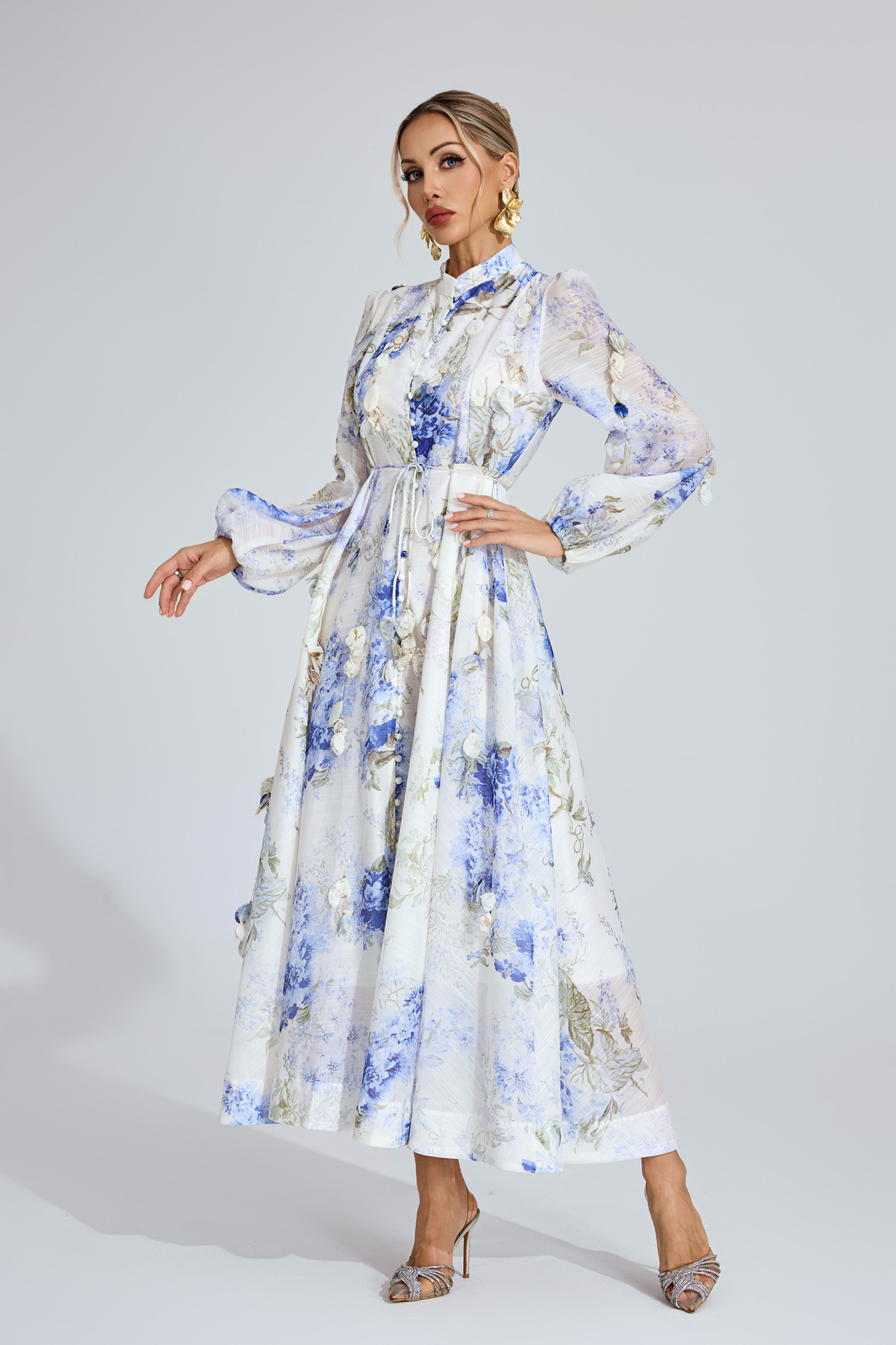 Cecil Floral Organza Maxi Dress