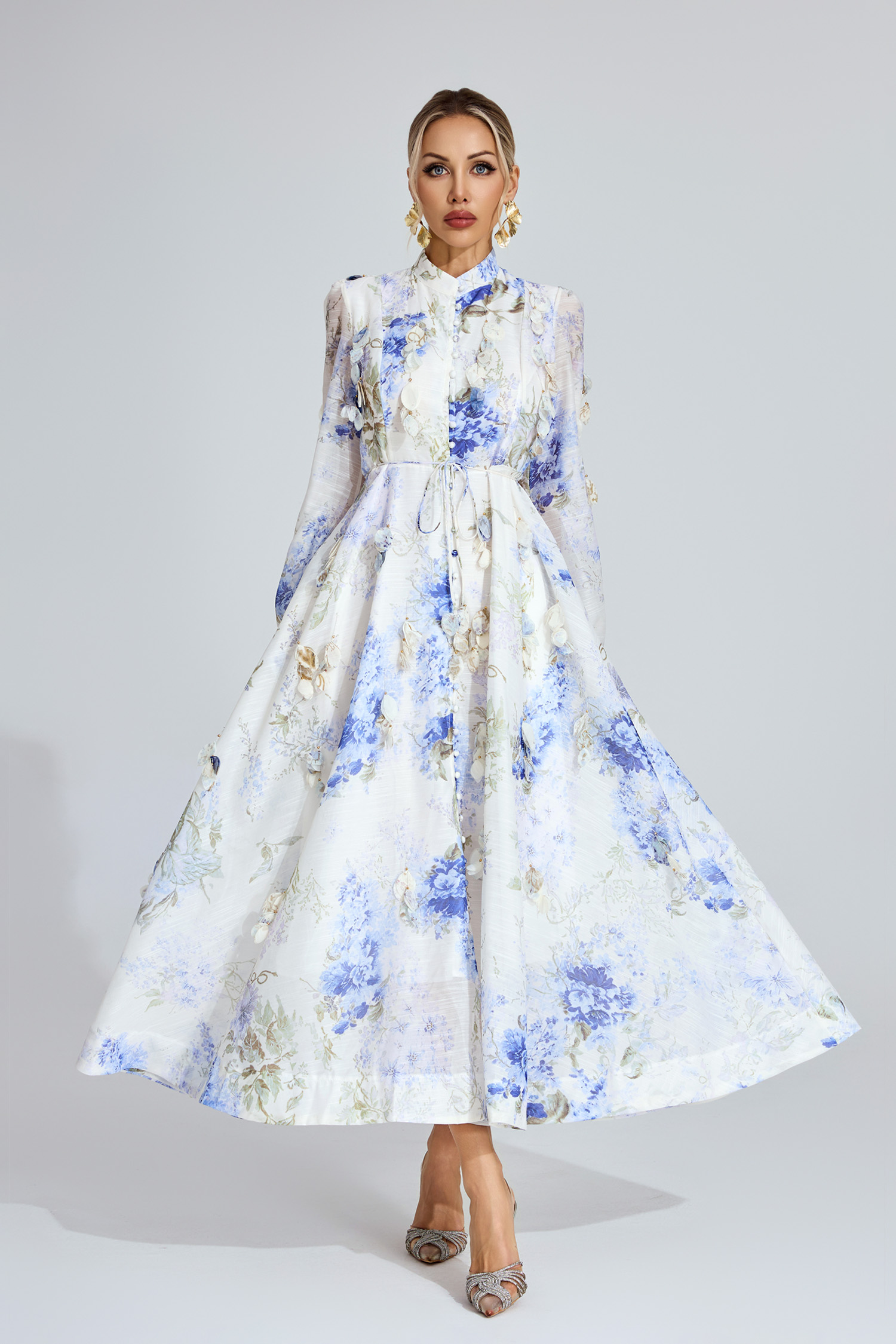 Cecil Floral Organza Maxi Dress