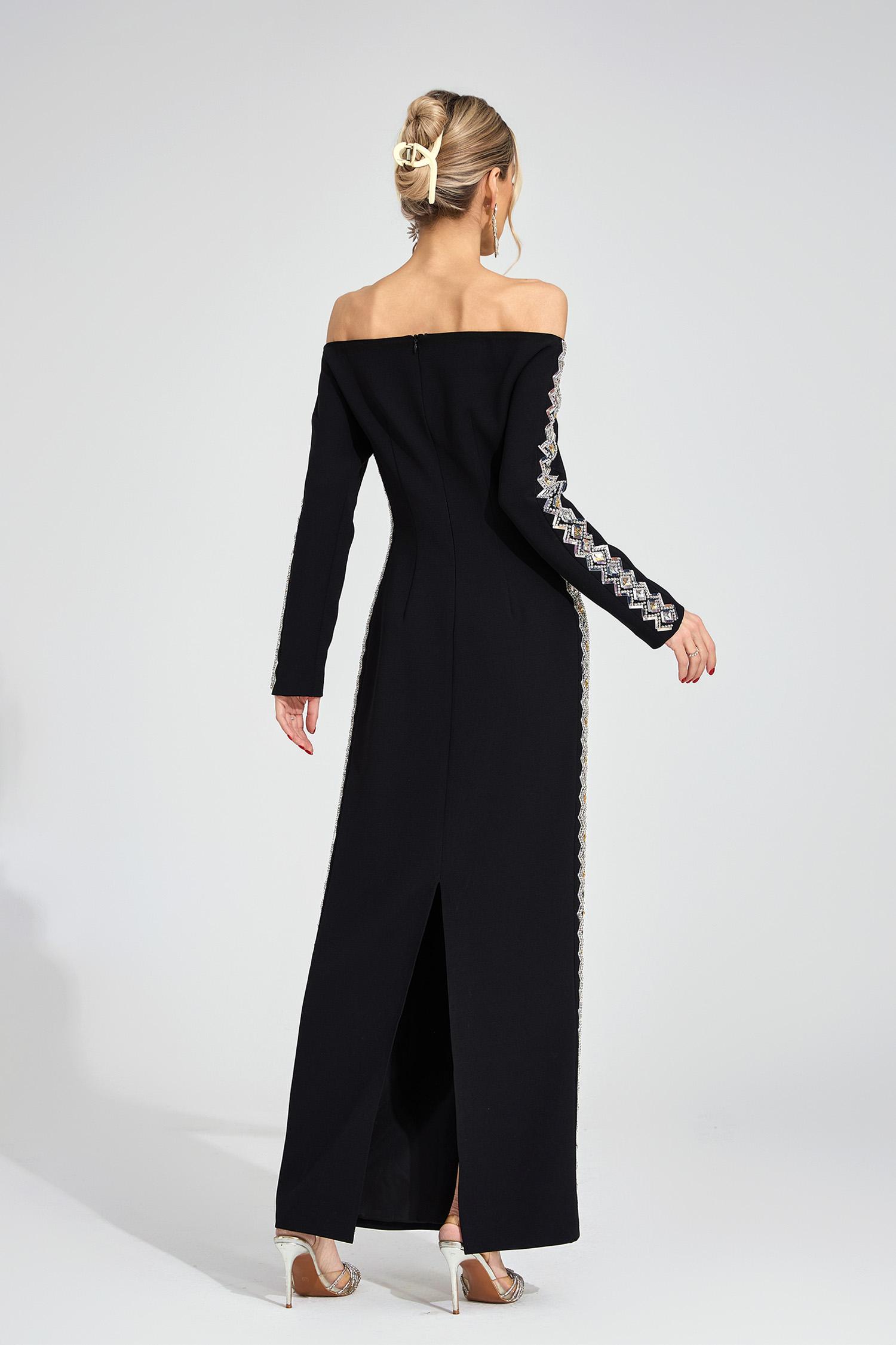 Cecilia Black Diamond Maxi Dress