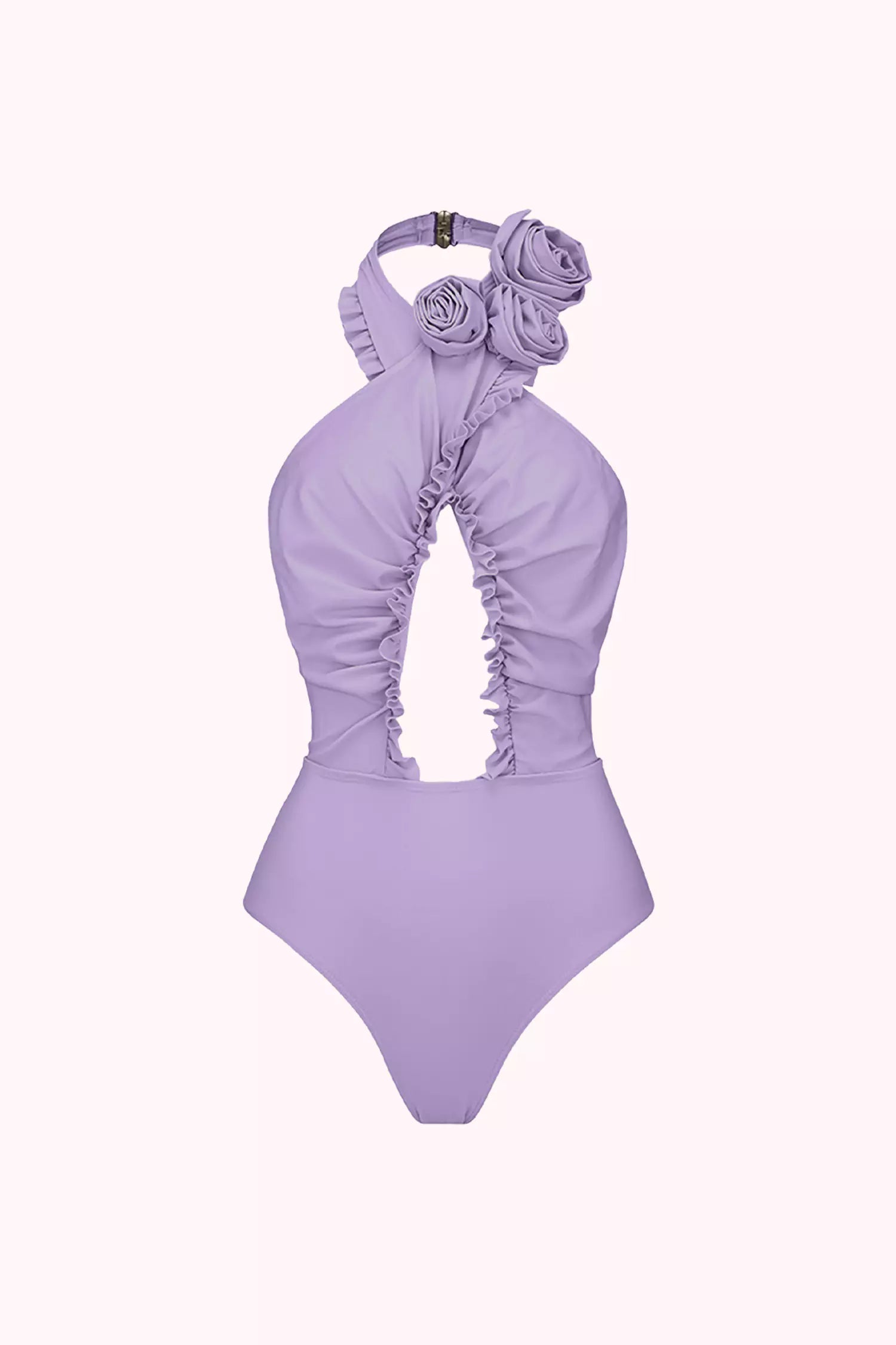 Dalia Purple Floral One Piece Swimwear-CATCHALL
