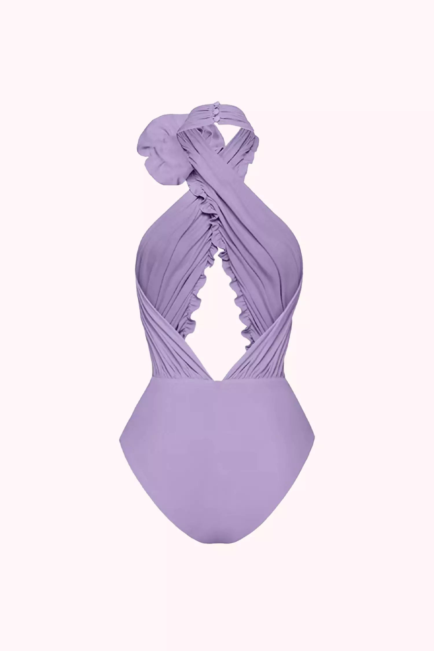 Dalia Purple Floral One Piece Swimwear-CATCHALL