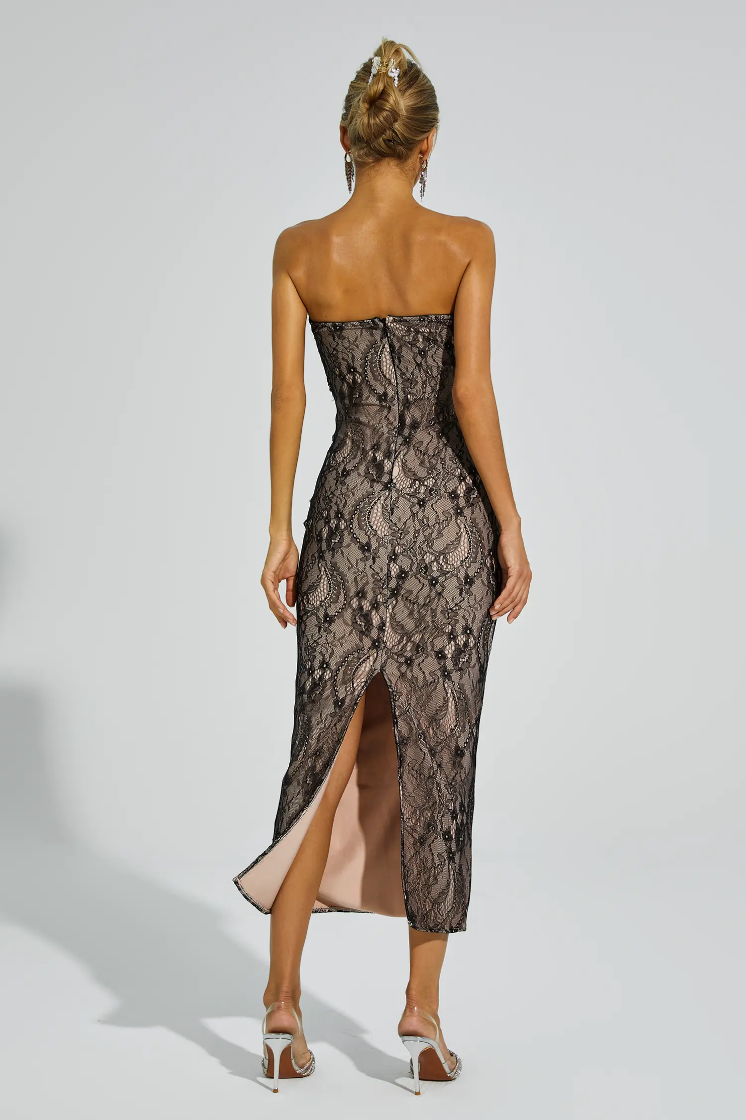 Chapman Apricot Rose Flower Cut Out Dress-CATCHALL