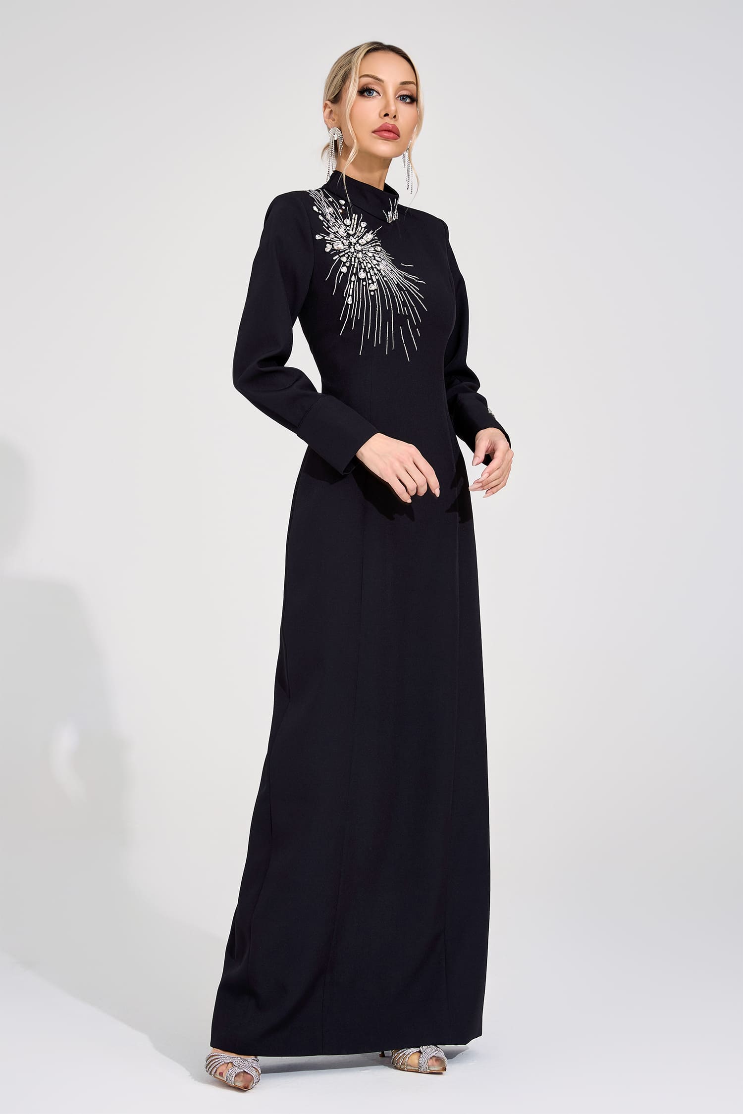 Chaucer Black Diamond Maxi Dress