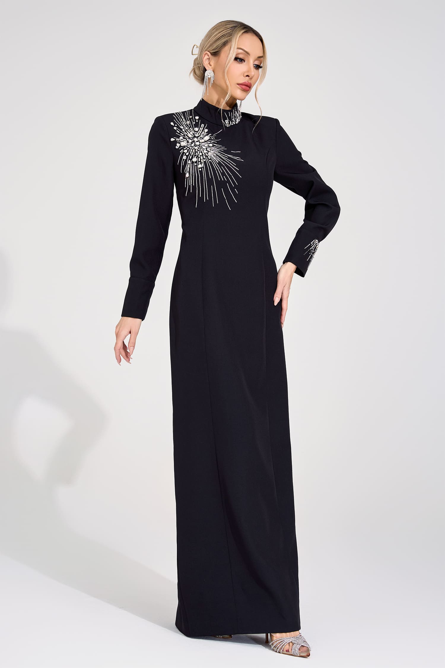 Chaucer Black Diamond Maxi Dress