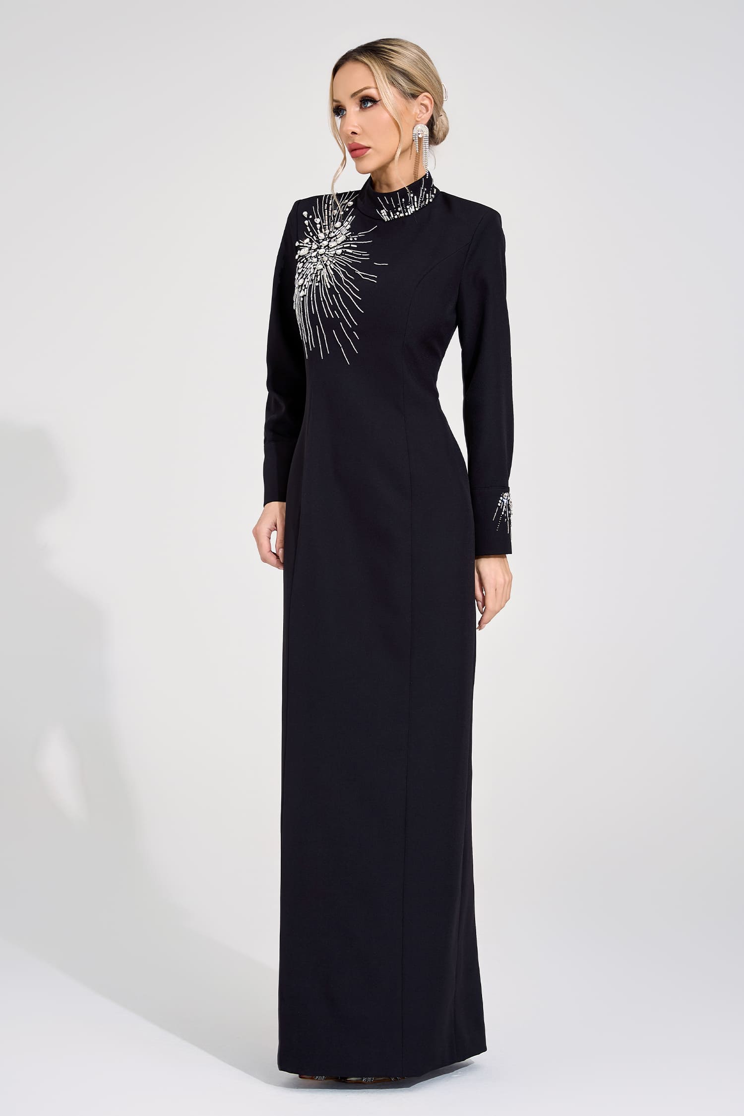 Chaucer Black Diamond Maxi Dress