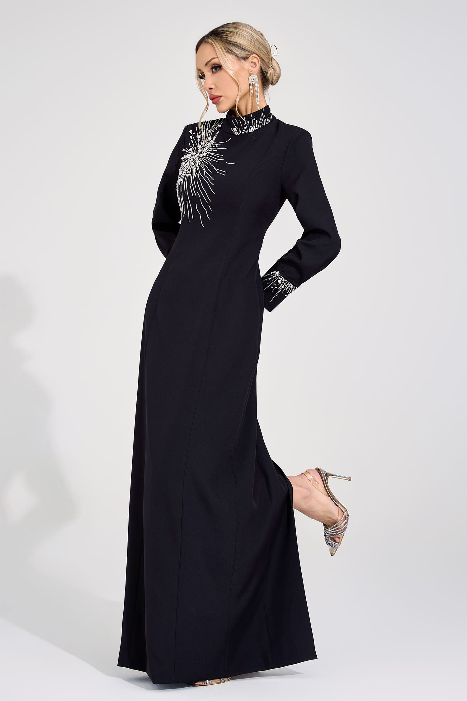 Chaucer Black Diamond Maxi Dress