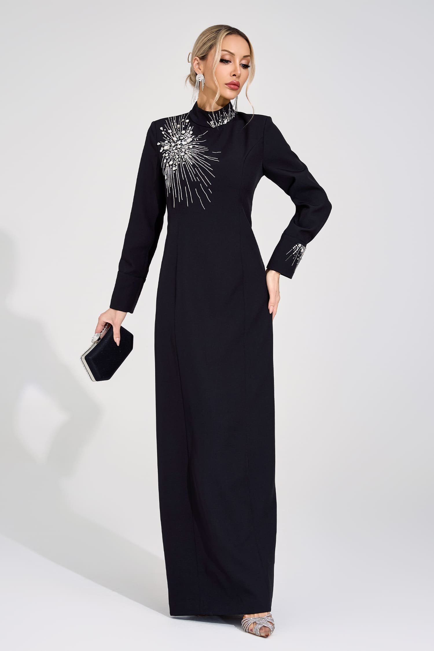 Chaucer Black Diamond Maxi Dress