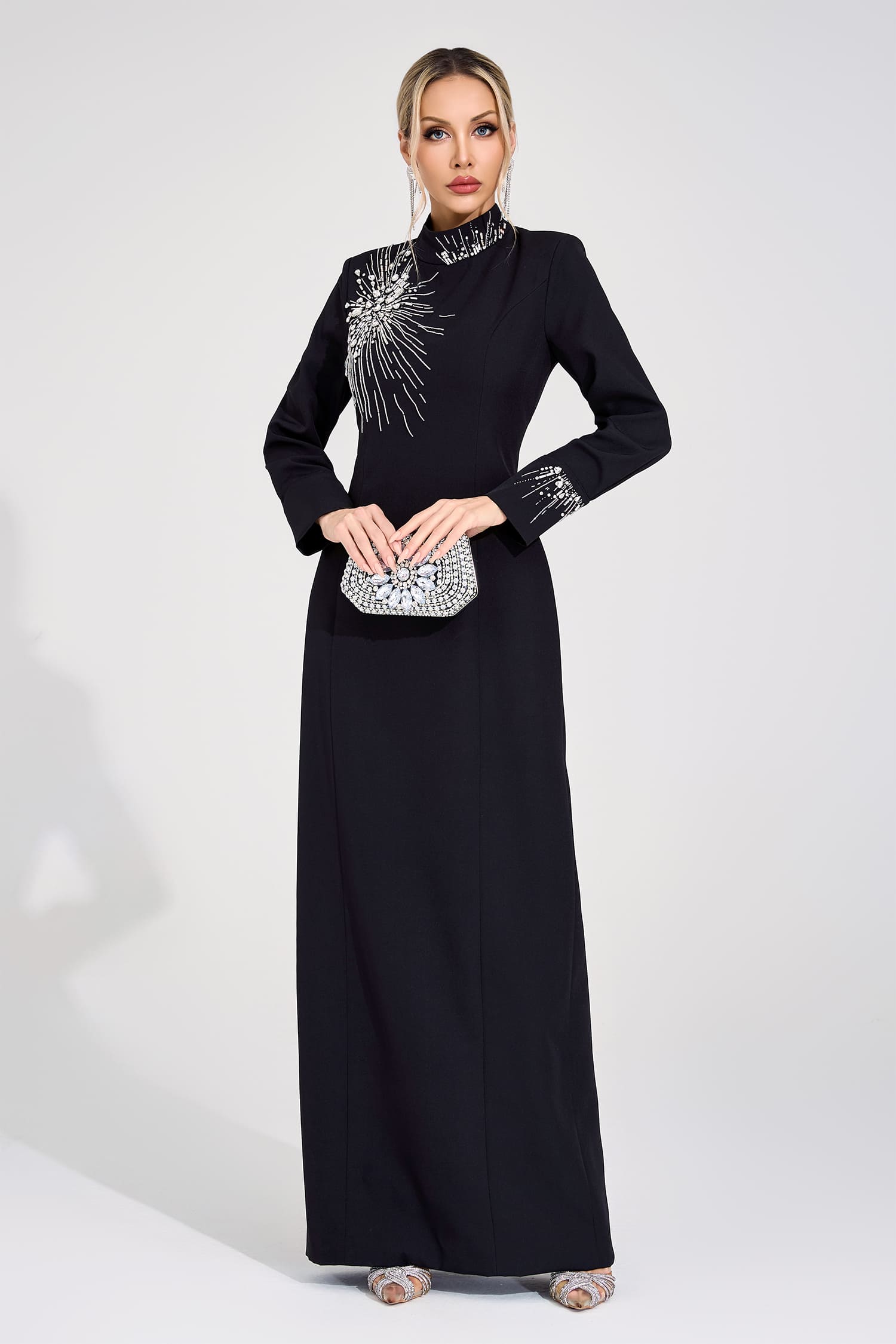 Chaucer Black Diamond Maxi Dress