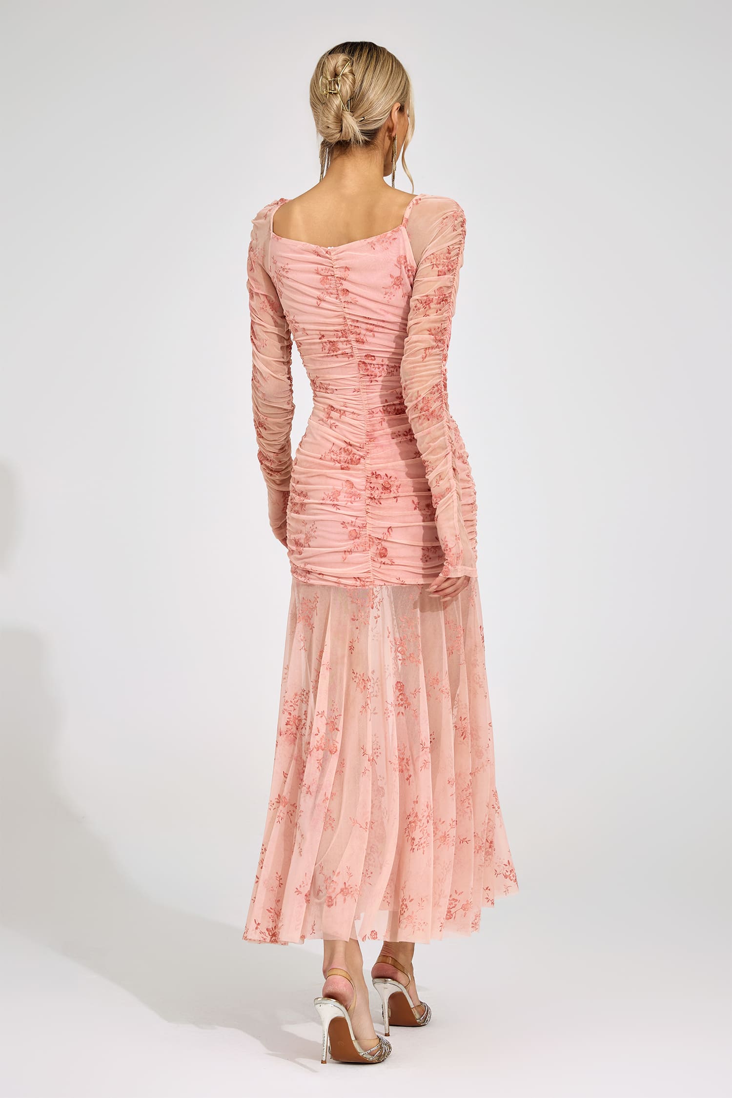 Cissi Pink Printed Maxi Dress