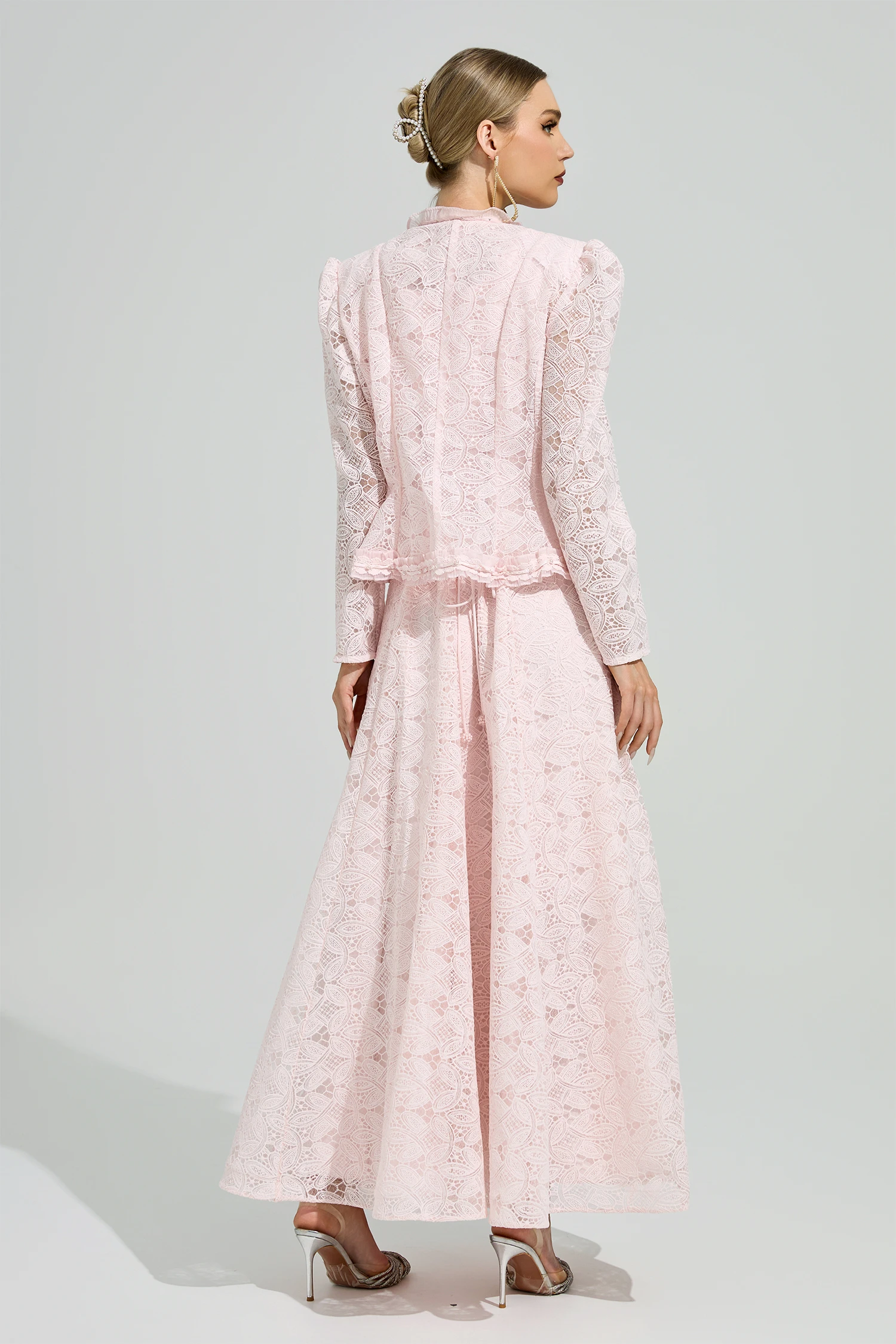 Claire Pink Lace Set