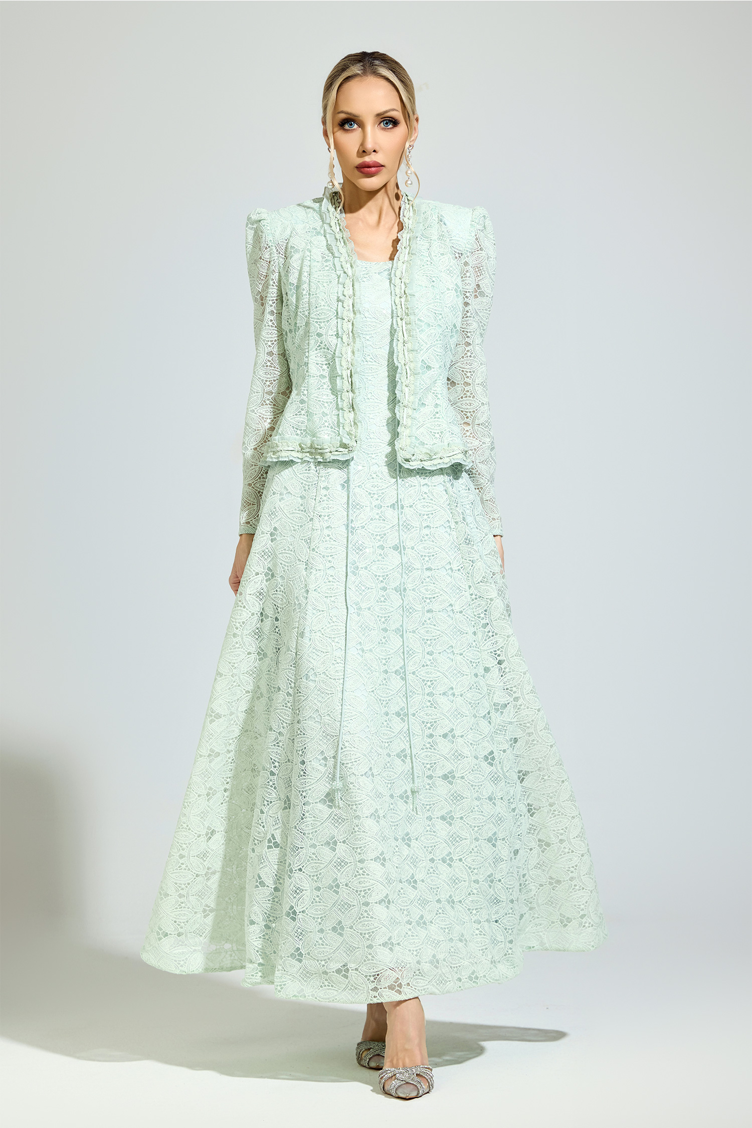 Claire Green Lace Set