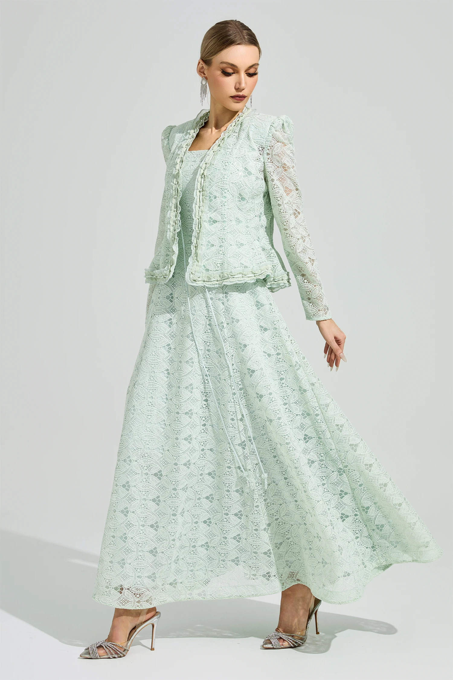 Claire Green Lace Set