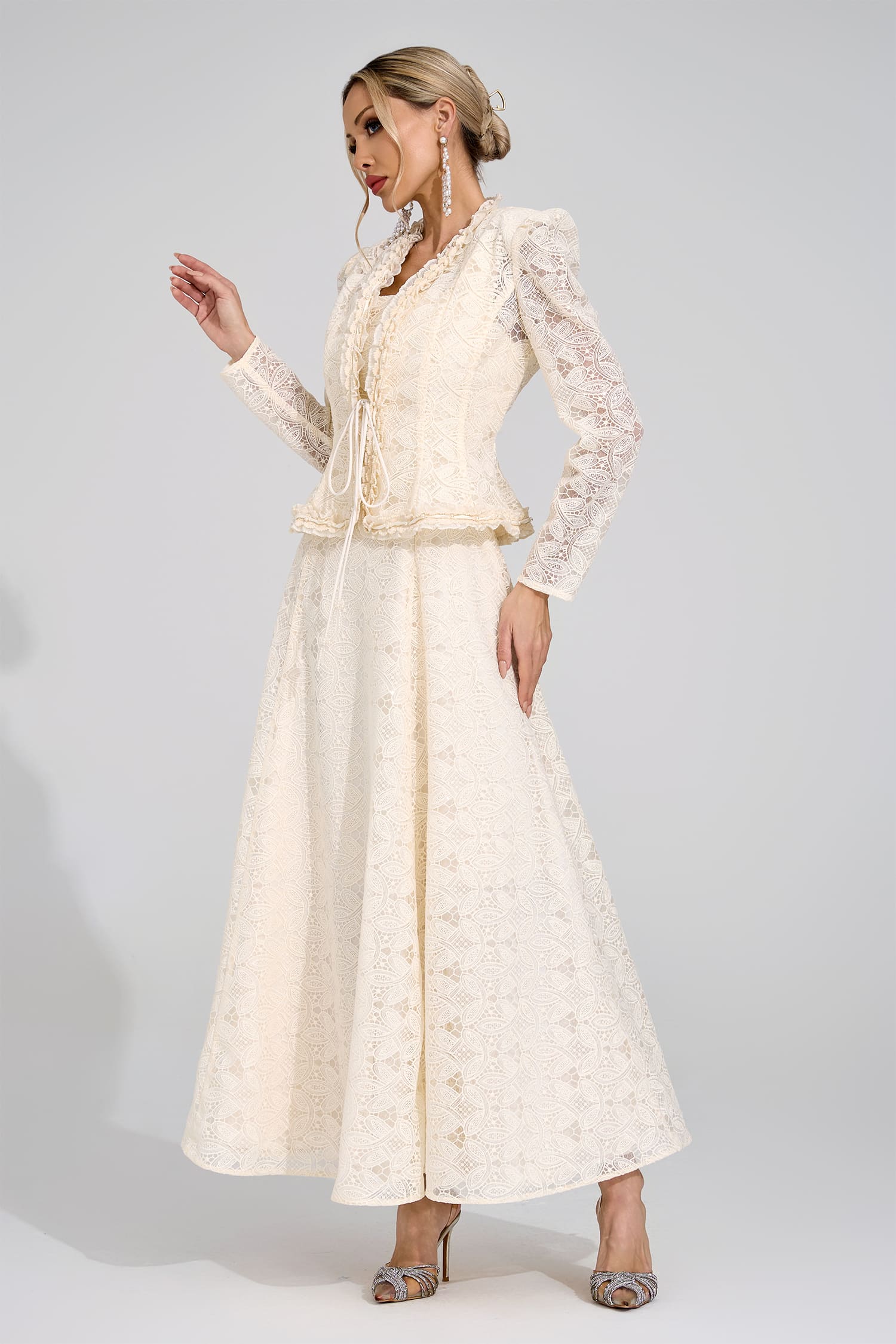 Claire Ivory Lace Set