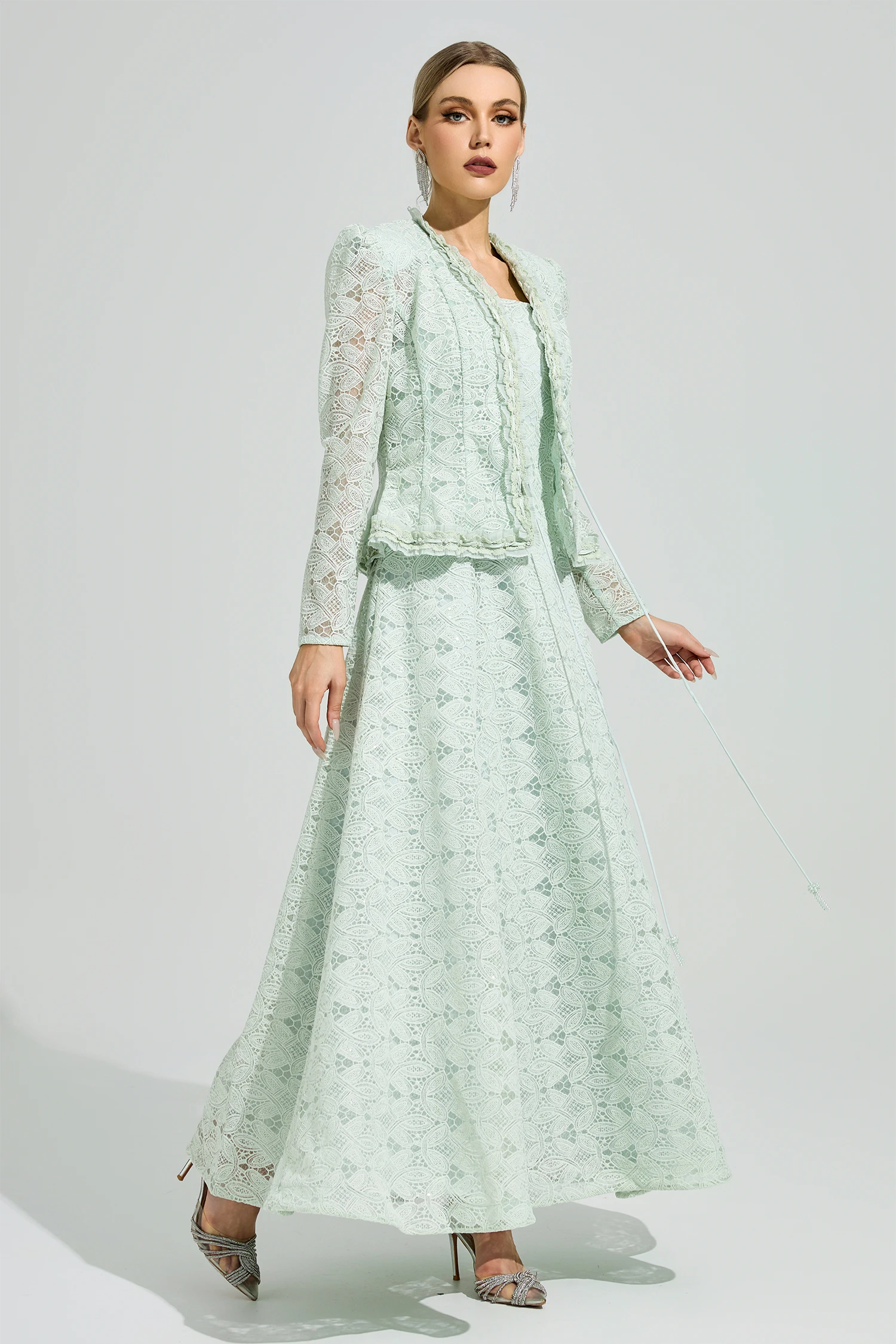 Claire Green Lace Set
