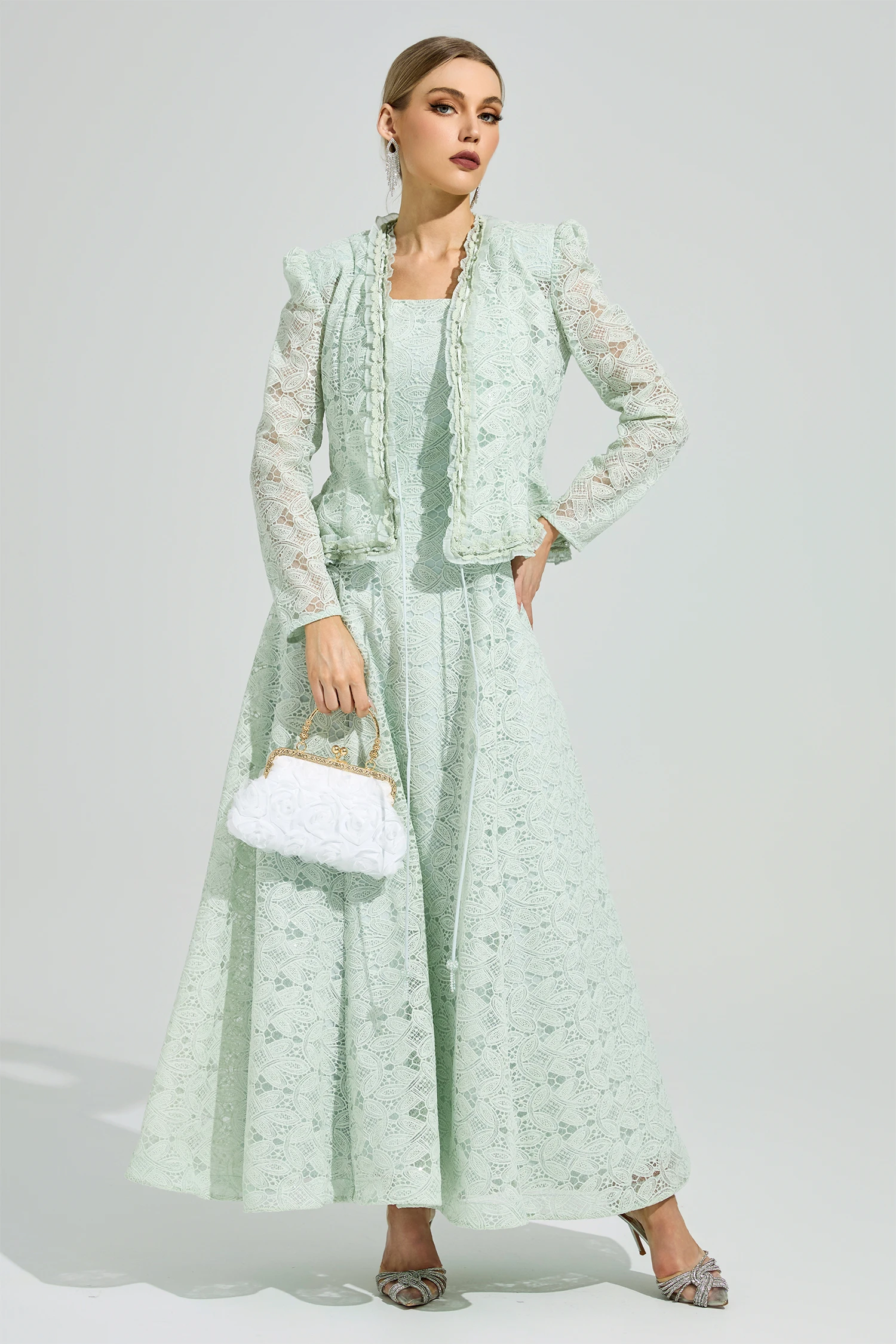 Claire Green Lace Set
