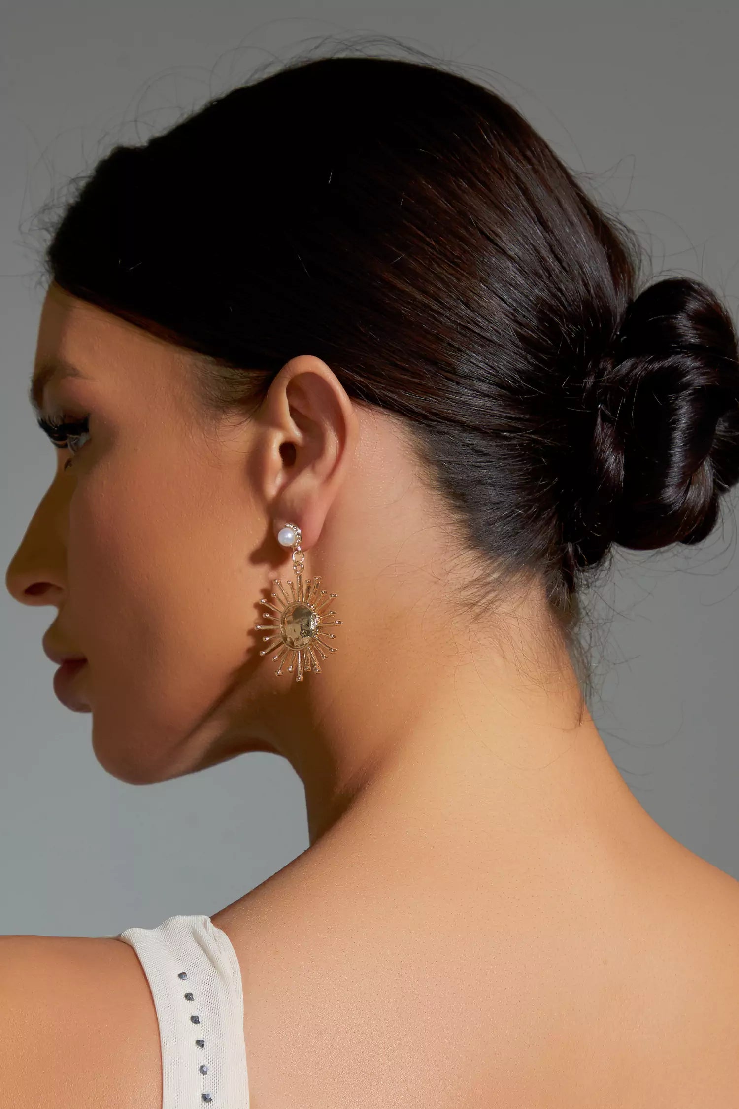 Clara Pearl Sun Earrings-CATCHALL