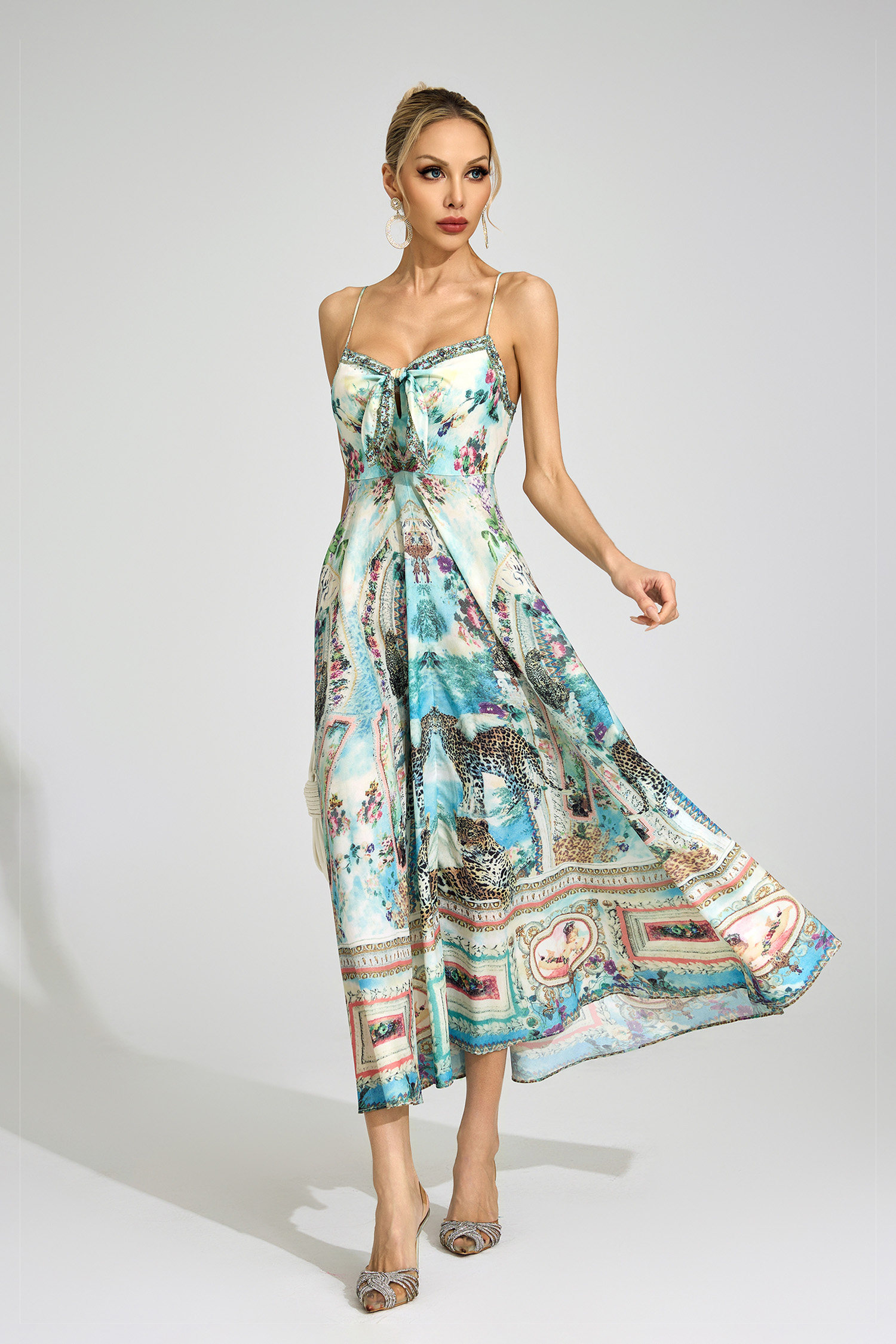 Conduit Green Print Maxi Dress