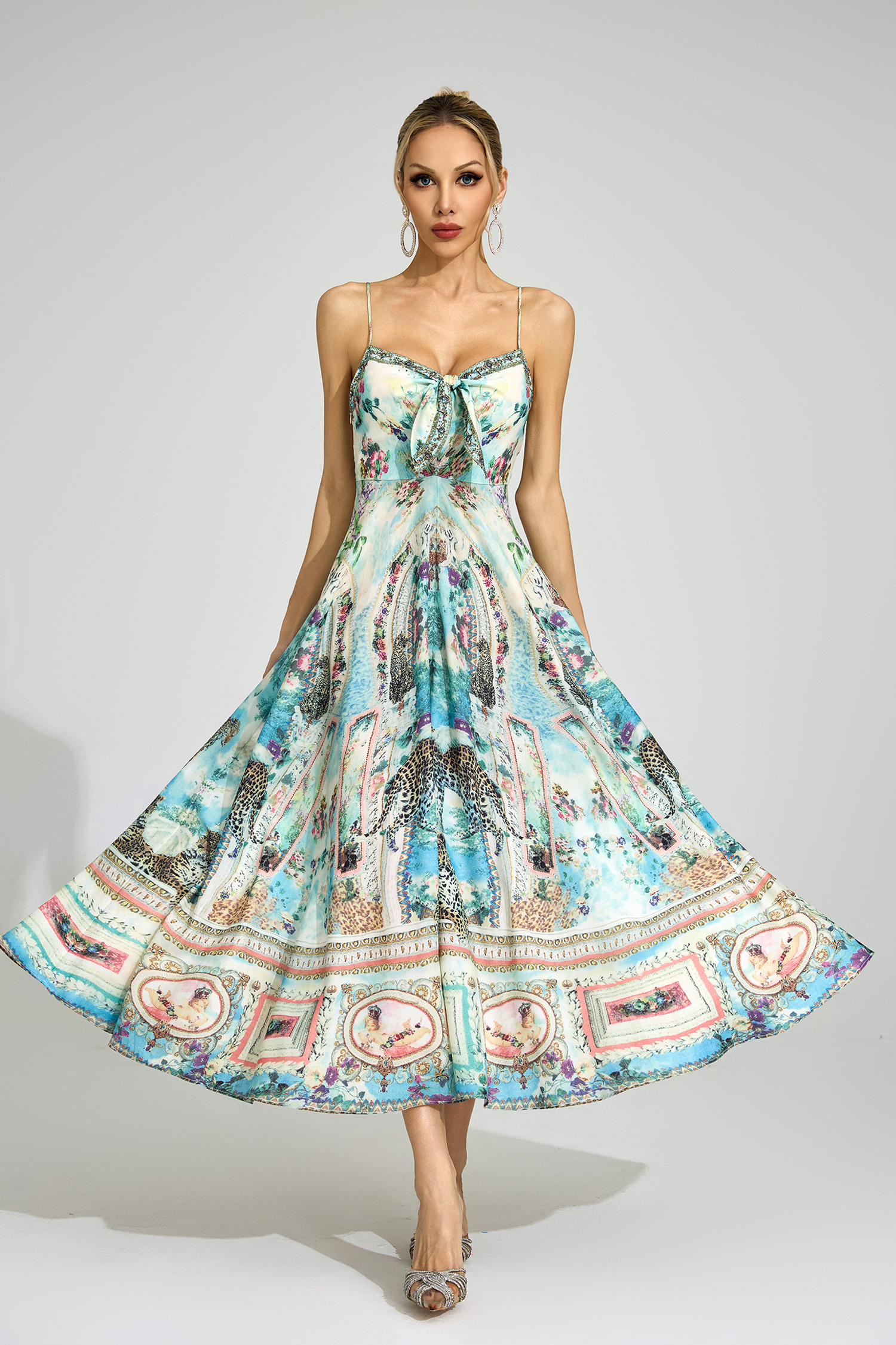 Conduit Green Print Maxi Dress