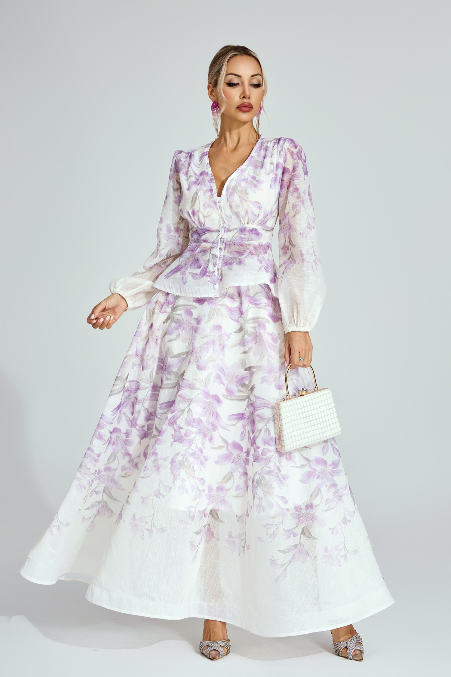 Coral Floral Two - Piece Set