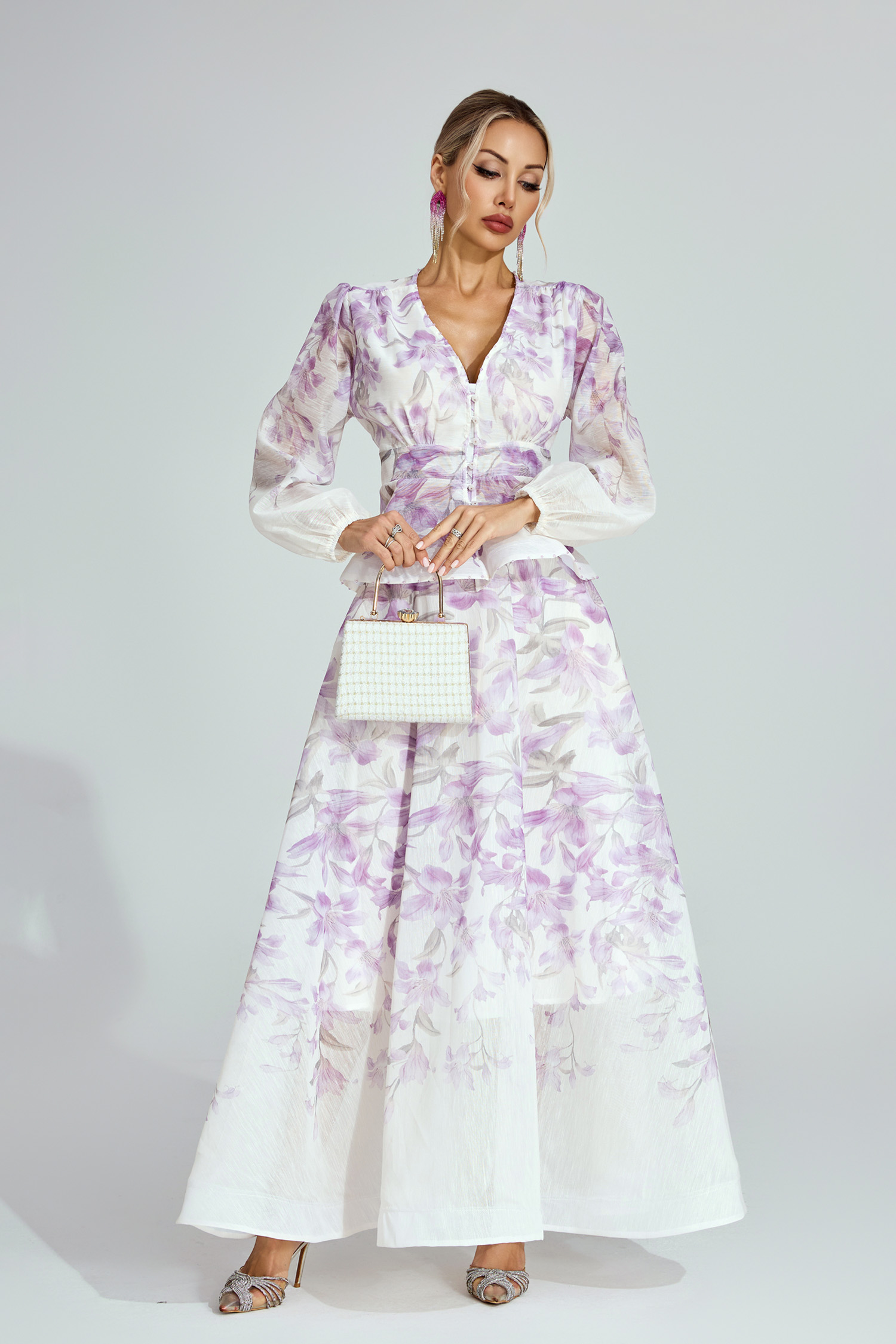 Coral Floral Two - Piece Set