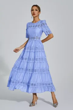 Courtney Blue Floral Dress main image 1