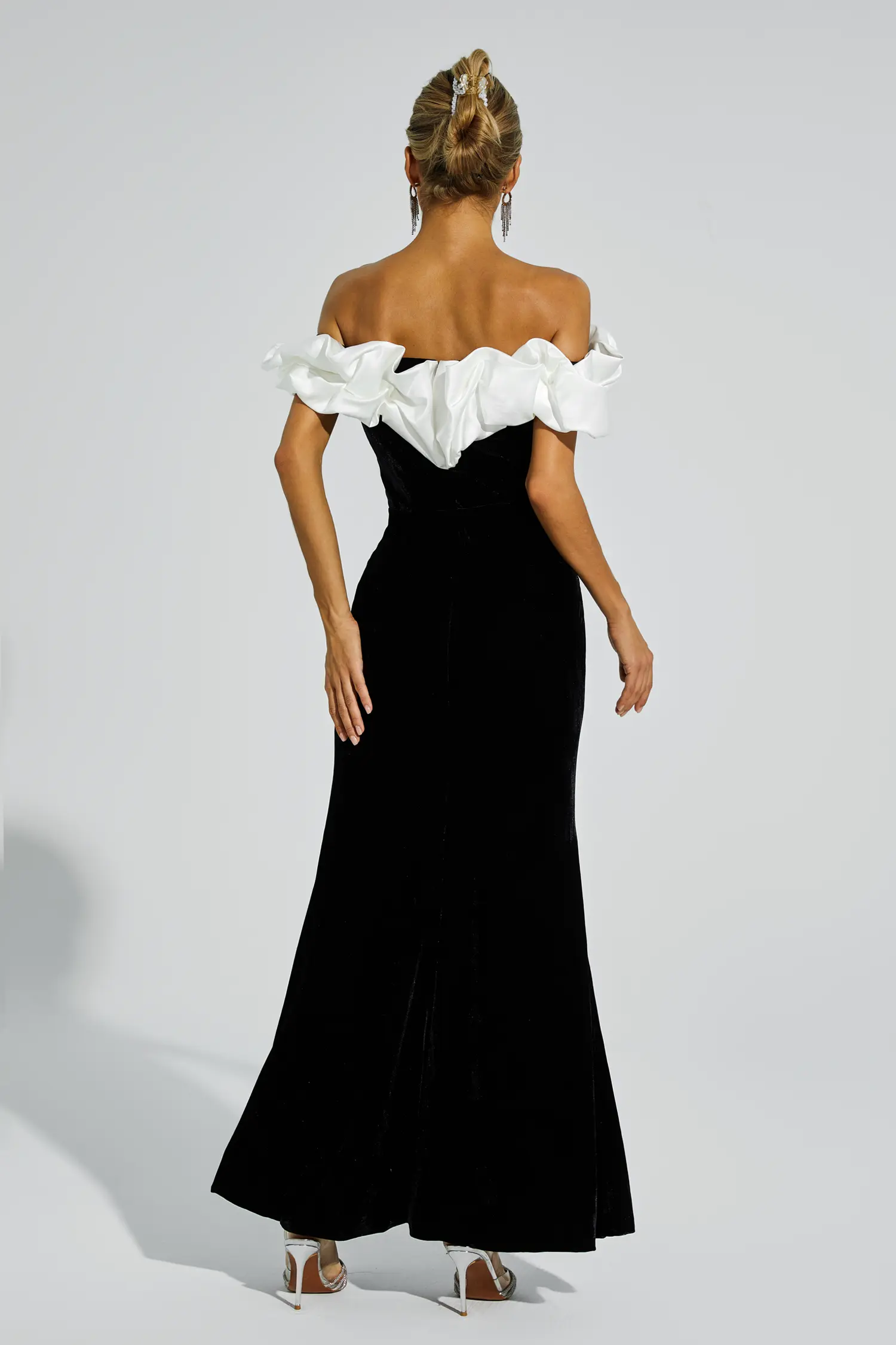 Croft Black One Shoulder Mermaid Maxi Dress-CATCHALL