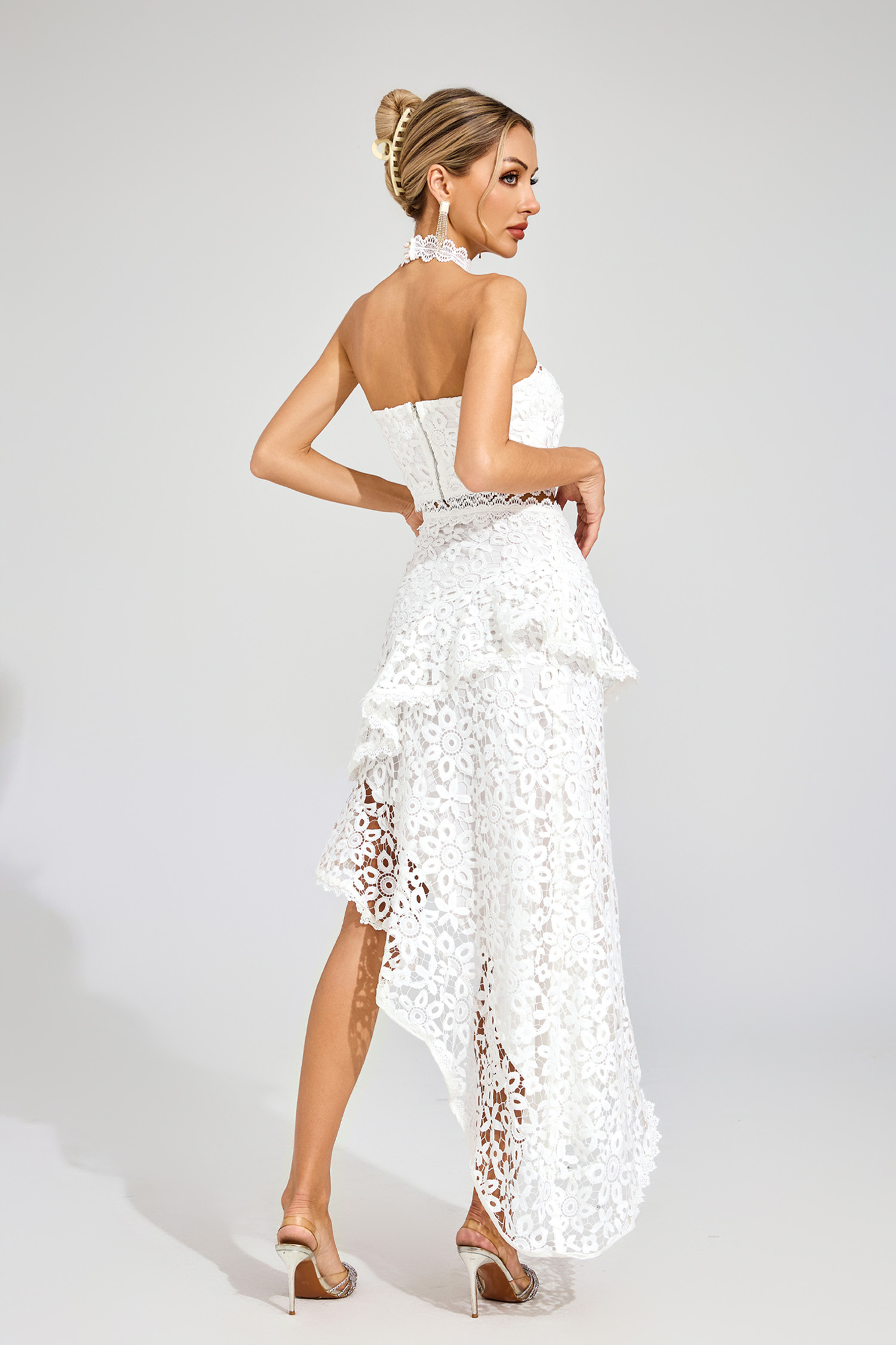 Crofts White Lace Sleeveless Set