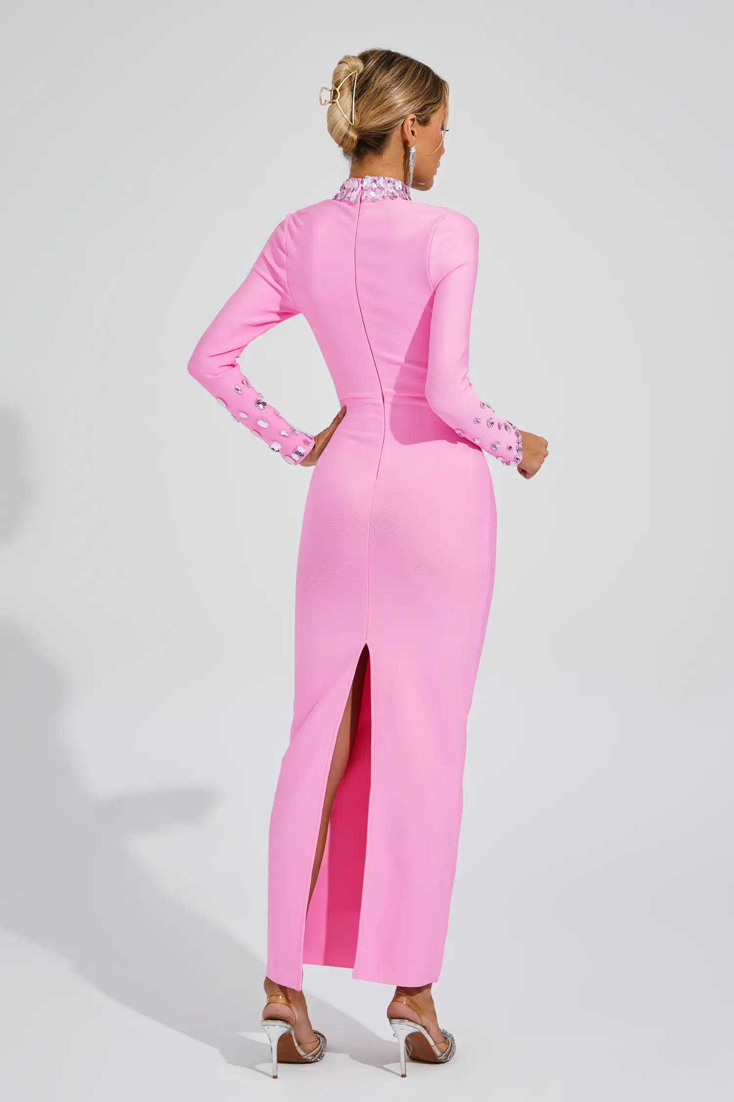 Darren Pink Diamond Bandage Dress-CATCHALL