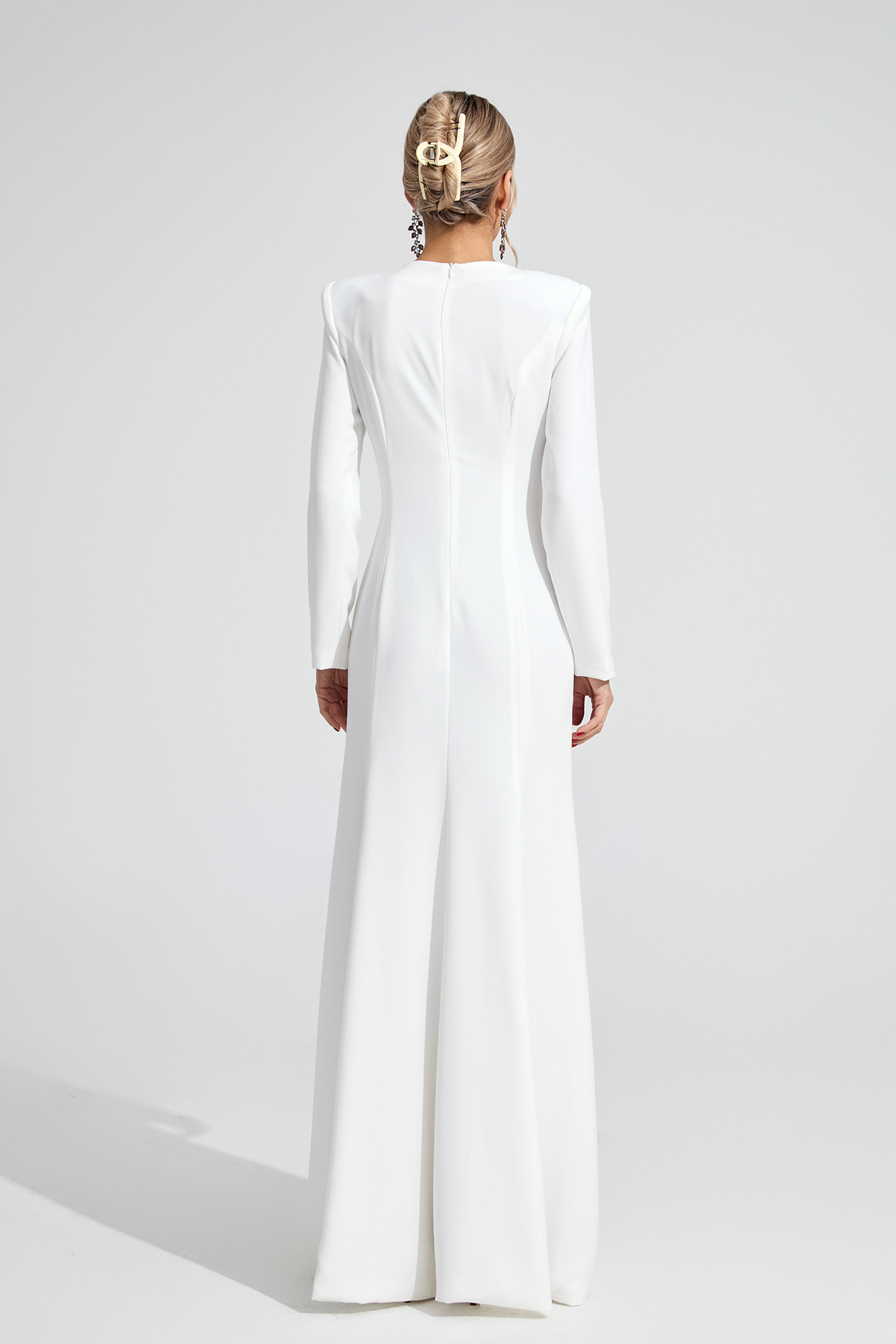 Delyth White Diamond Maxi Dress