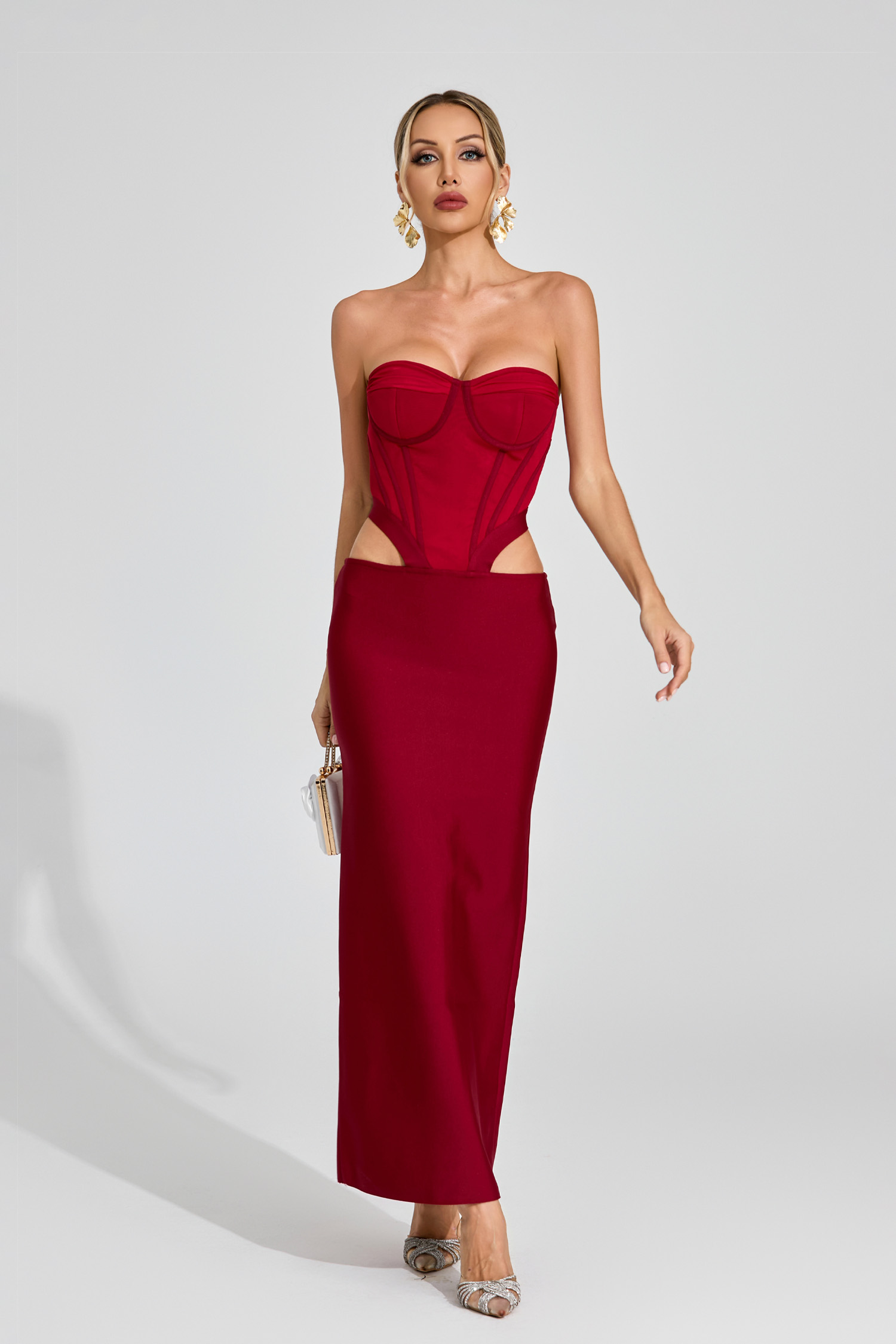 Devin Red Cut Out Dress