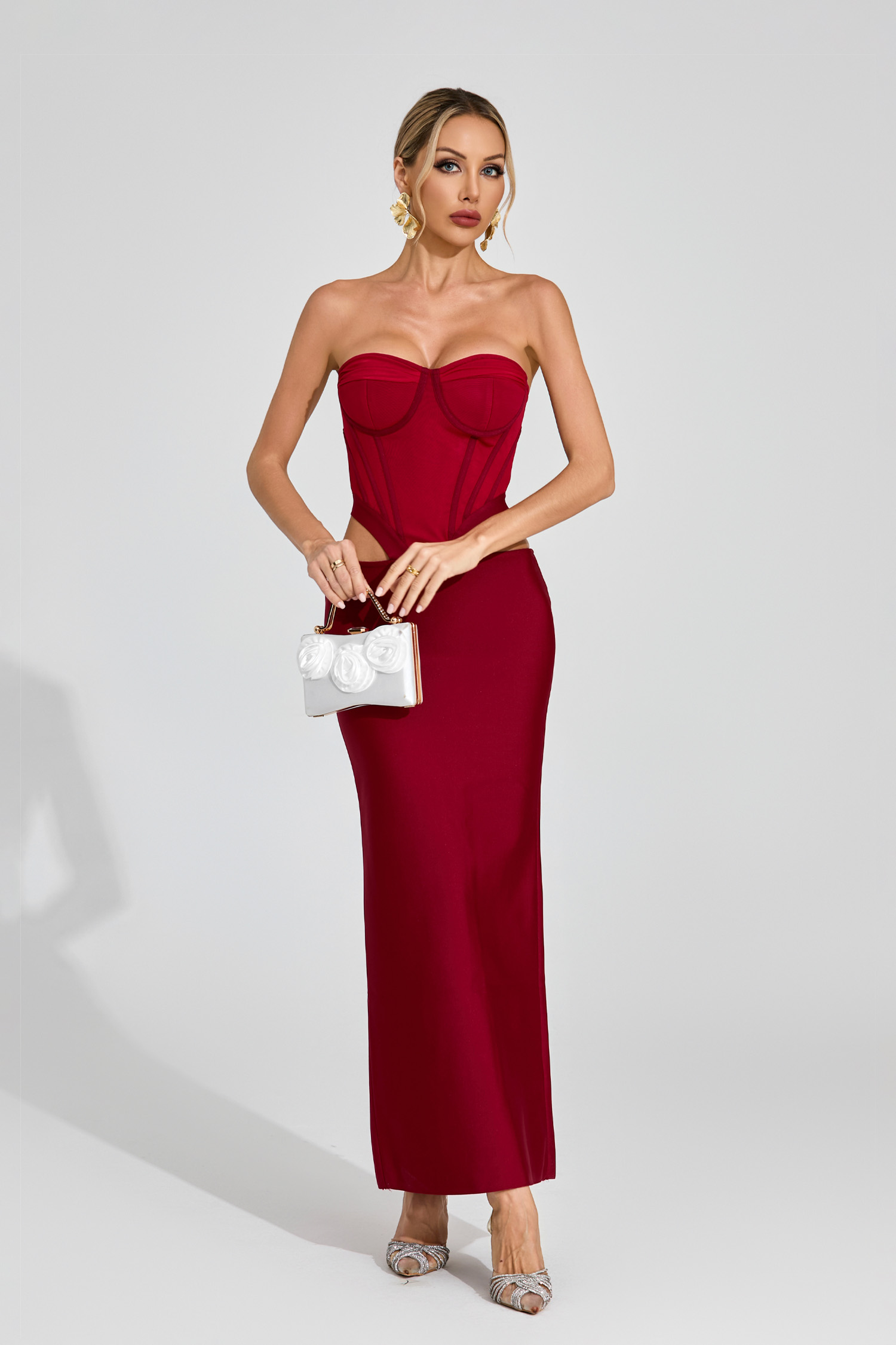 Devin Red Cut Out Dress