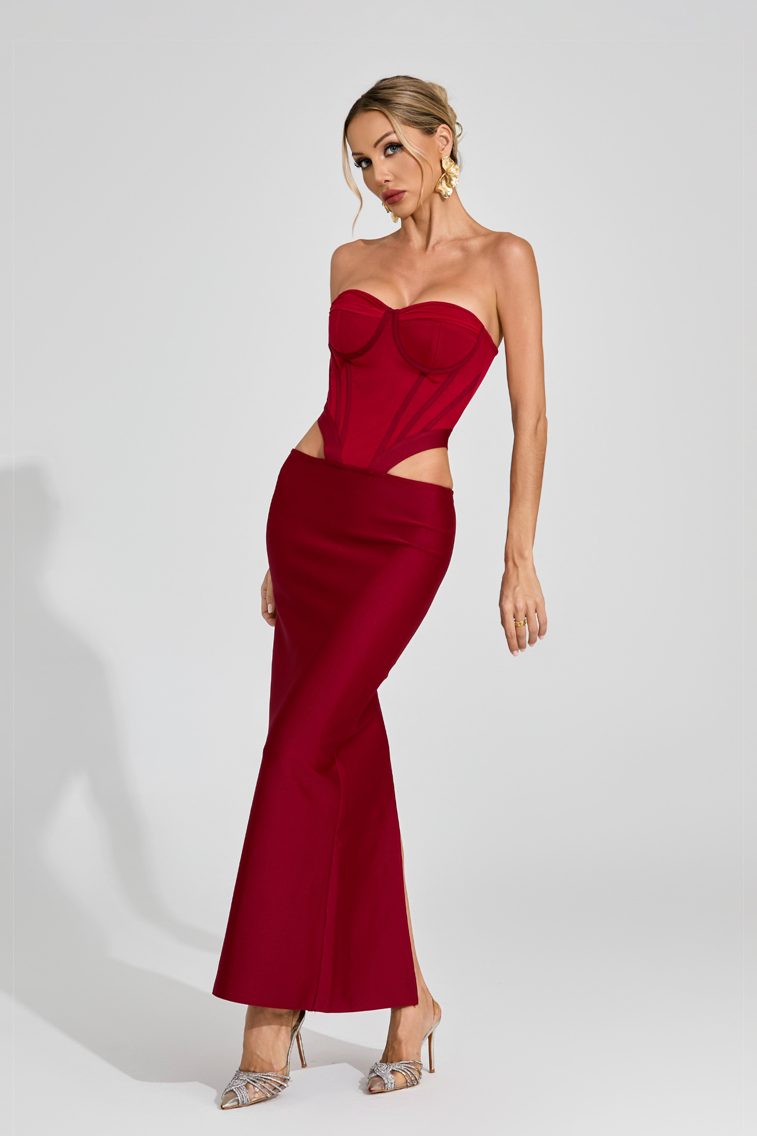 Devin Red Cut Out Dress