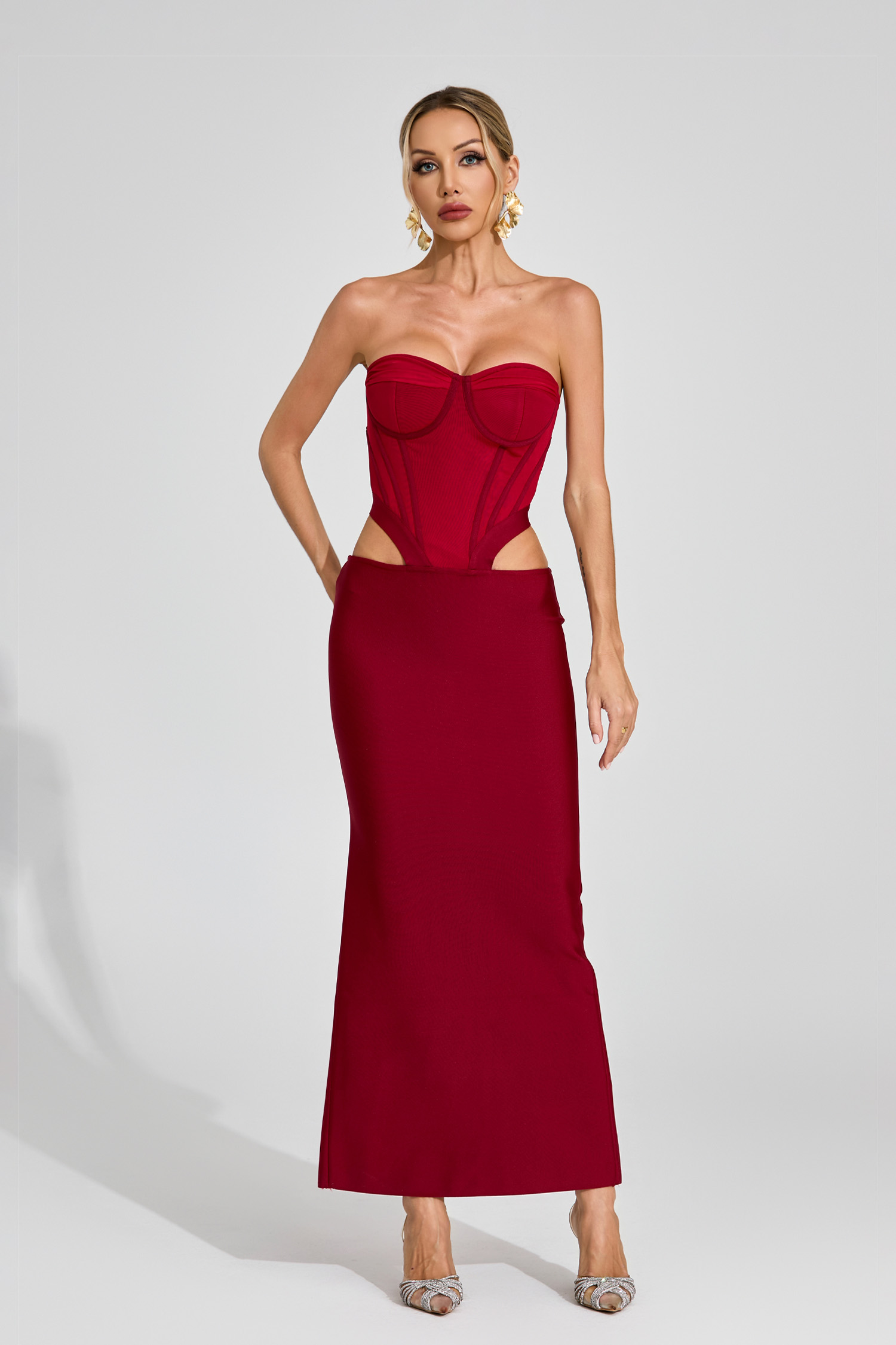 Devin Red Cut Out Dress