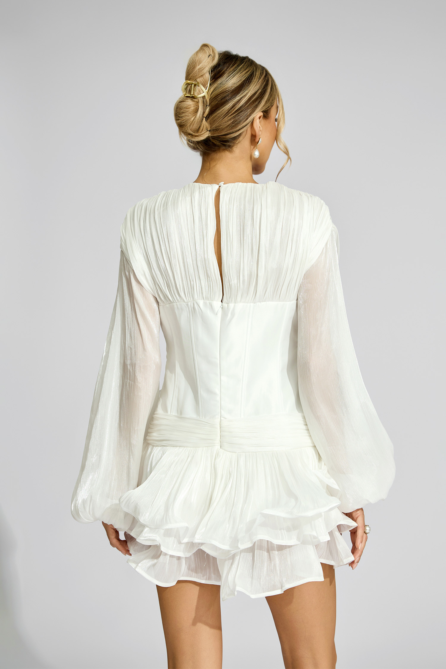 Dickens White Corset Mini Dress