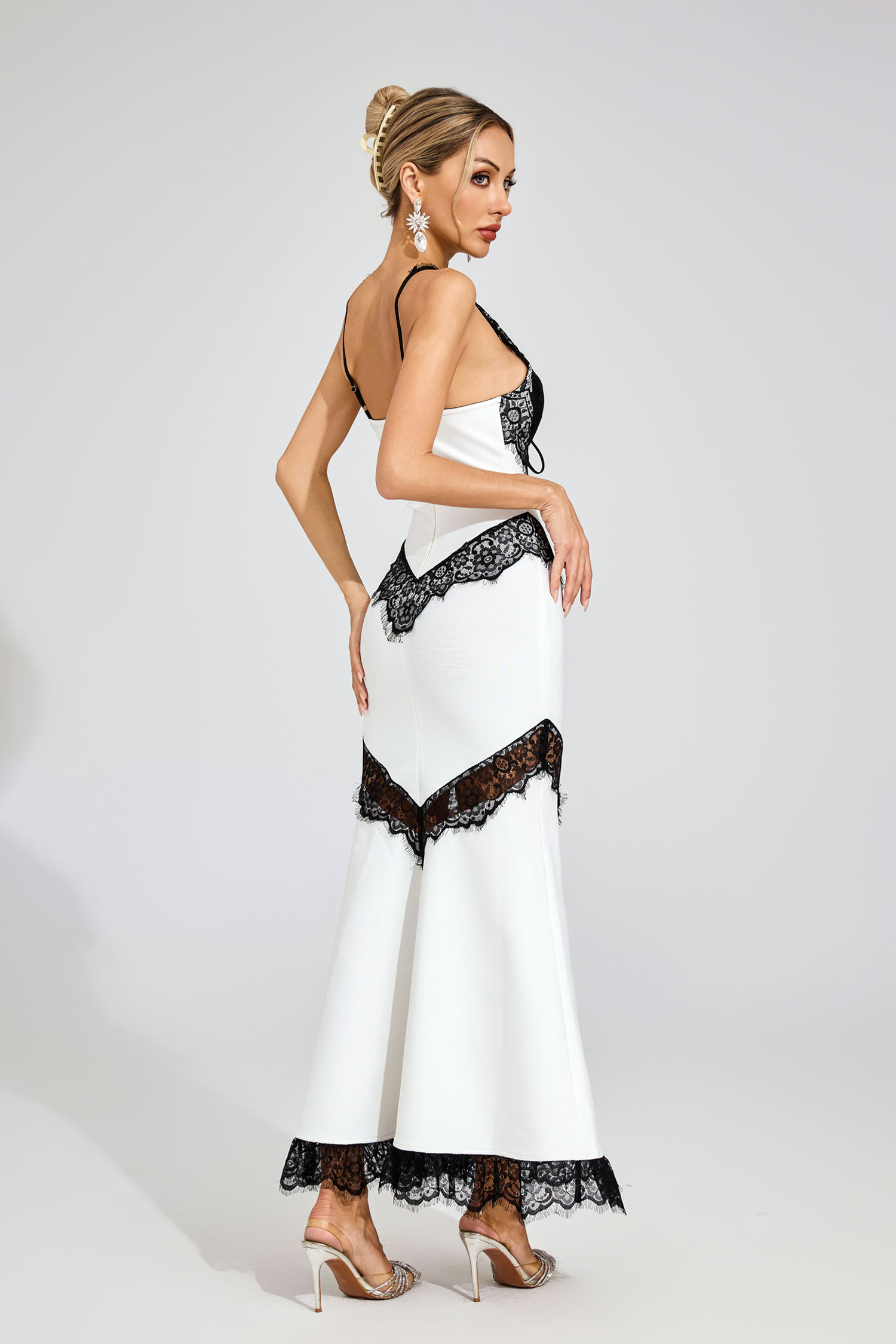 Don White Lace Maxi Dress
