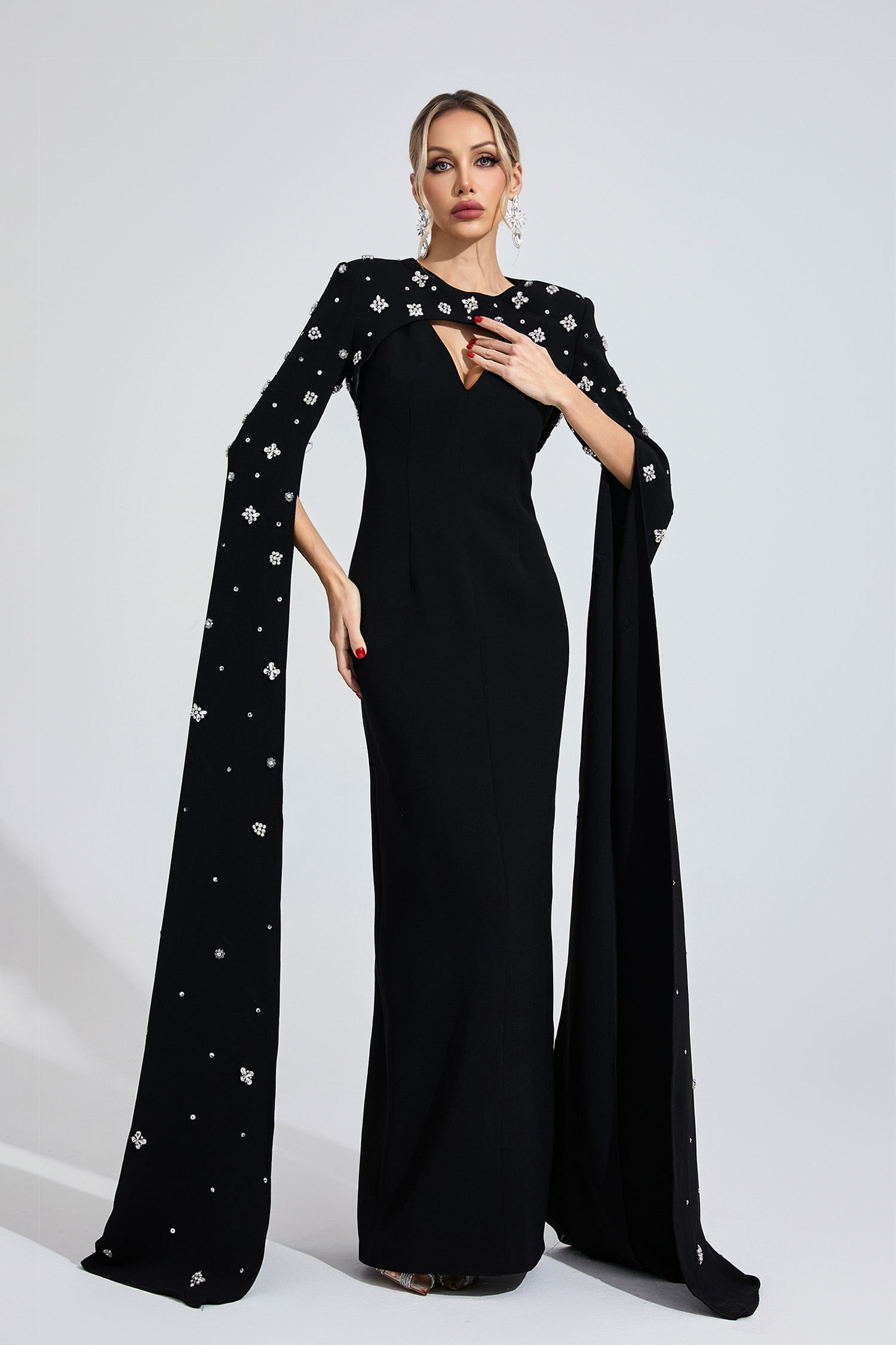 Eirian Black Diamond Maxi Dress