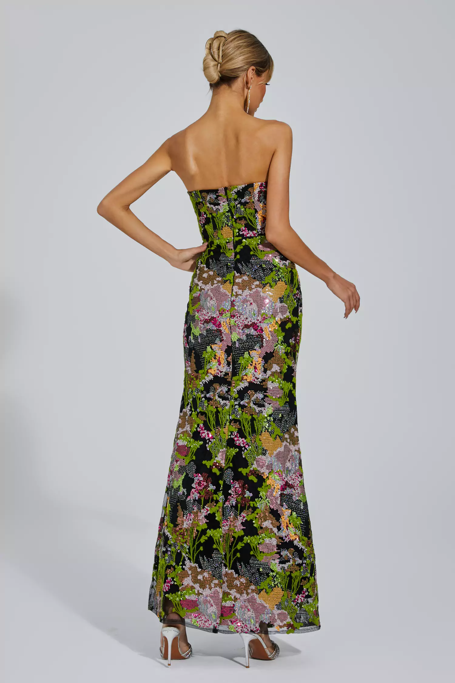 Elina Green Off-shoulder Sequin Dress-CATCHALL