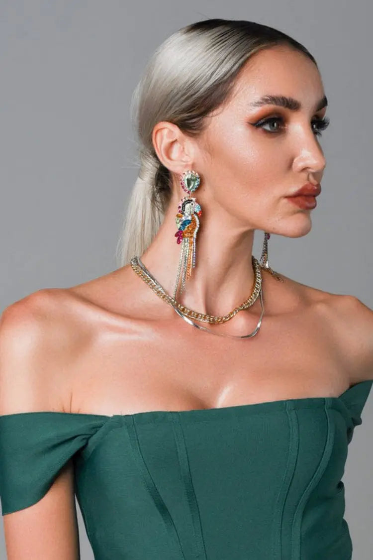 Everleigh Parrot Diamante Earrings - Catchall