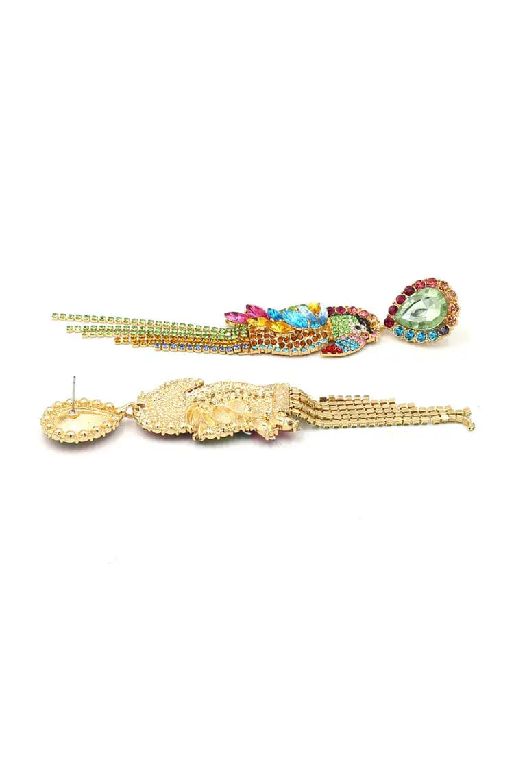 Everleigh Parrot Diamante Earrings-CATCHALL