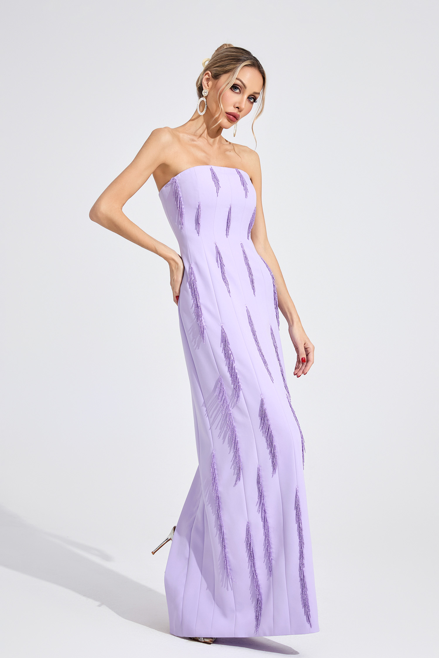 Faelan Violet Floral Maxi Dress