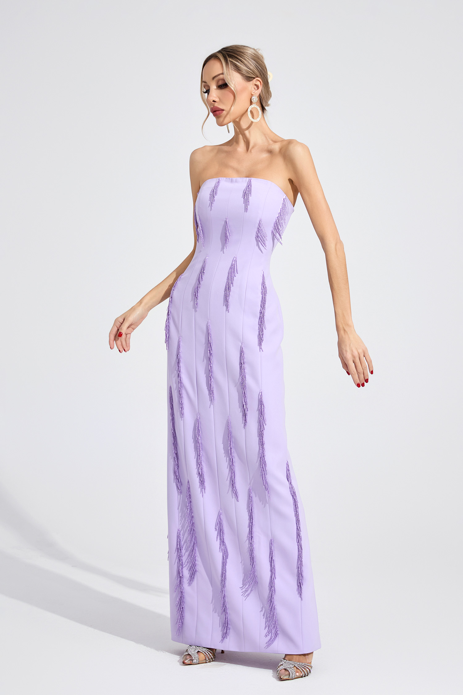 Faelan Violet Floral Maxi Dress