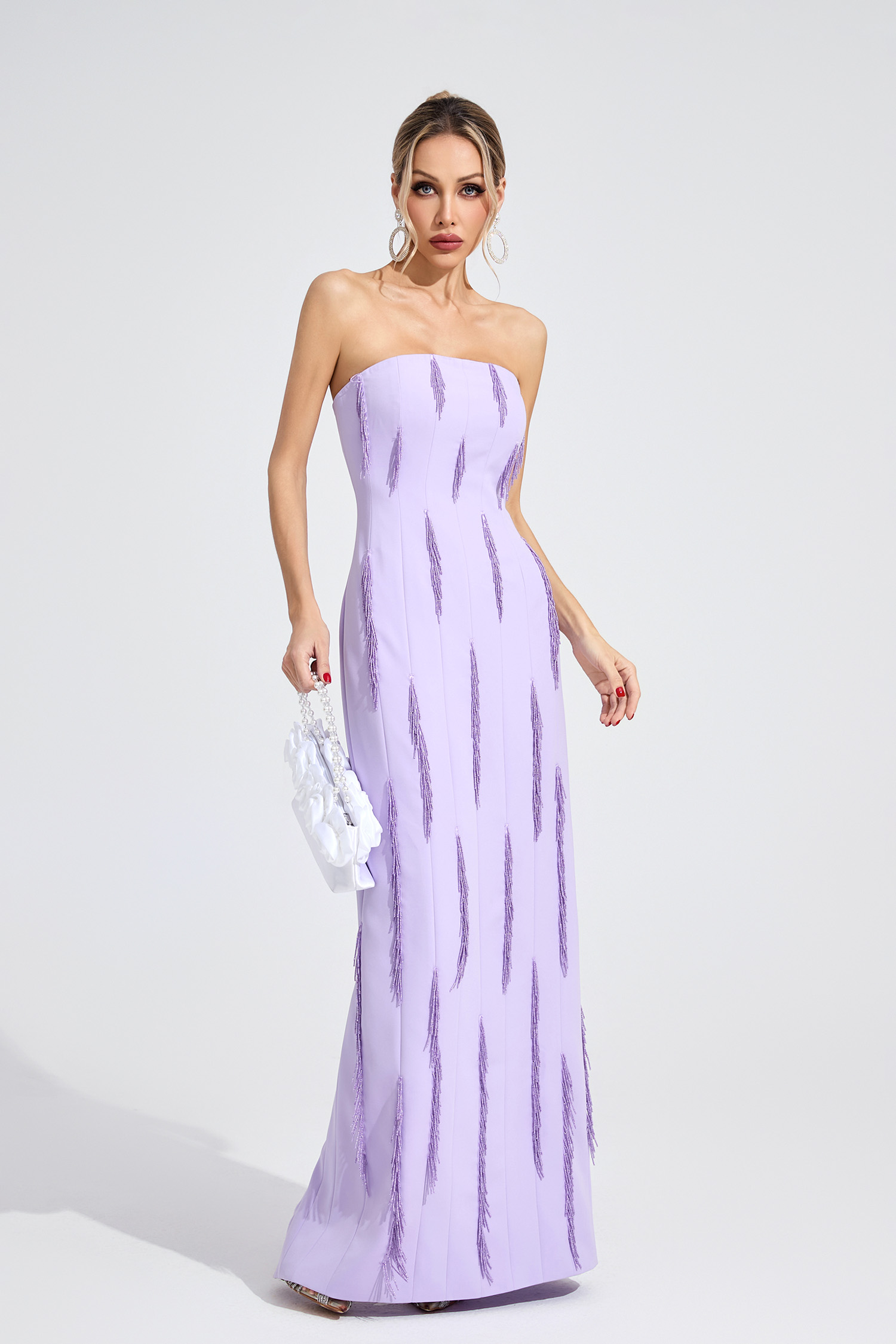 Faelan Violet Floral Maxi Dress