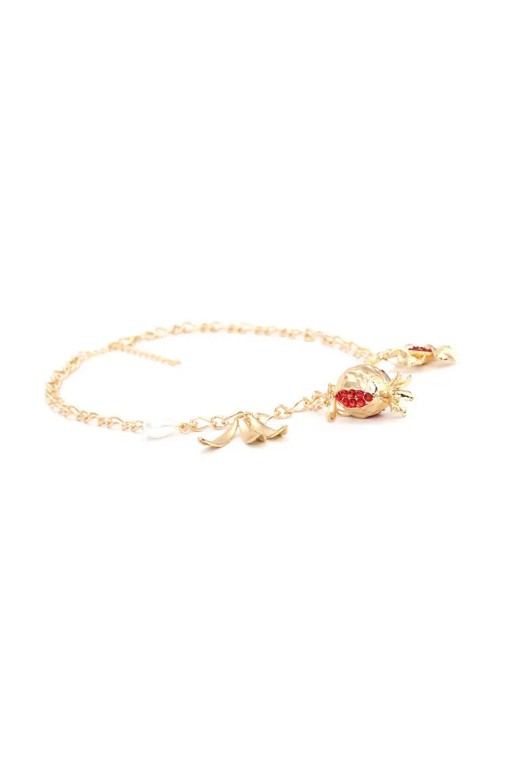 Faith Pomegranate Flower Necklace-CATCHALL
