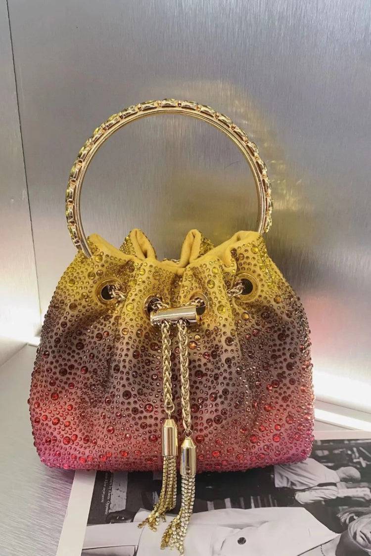 Harlow Multicolored Crystal Embellished Bucket Bag-CATCHALL