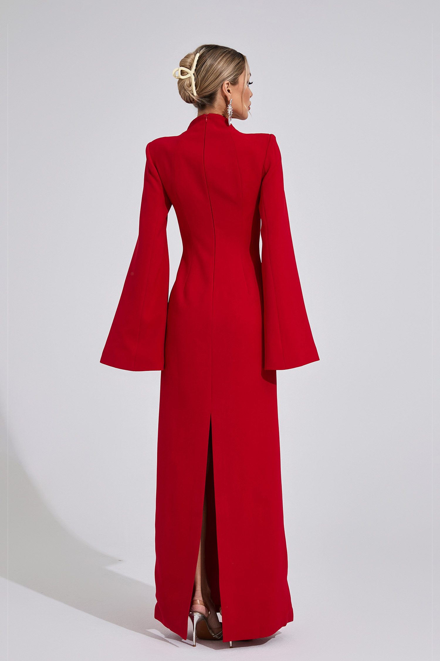 Gaenor Red Diamond Maxi Dress