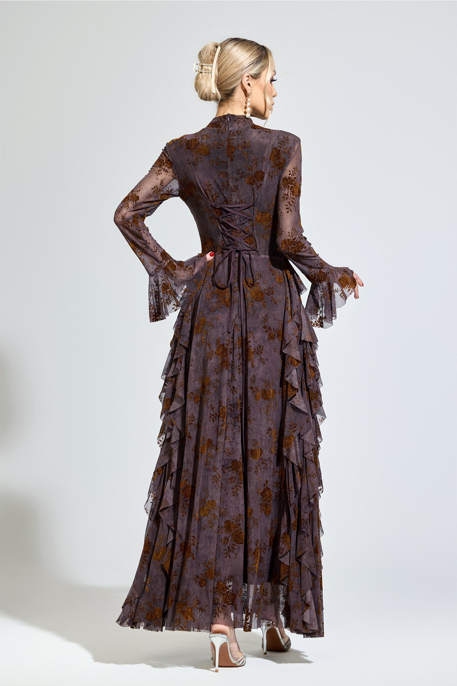 Galileo Dark Brown Prom Dress