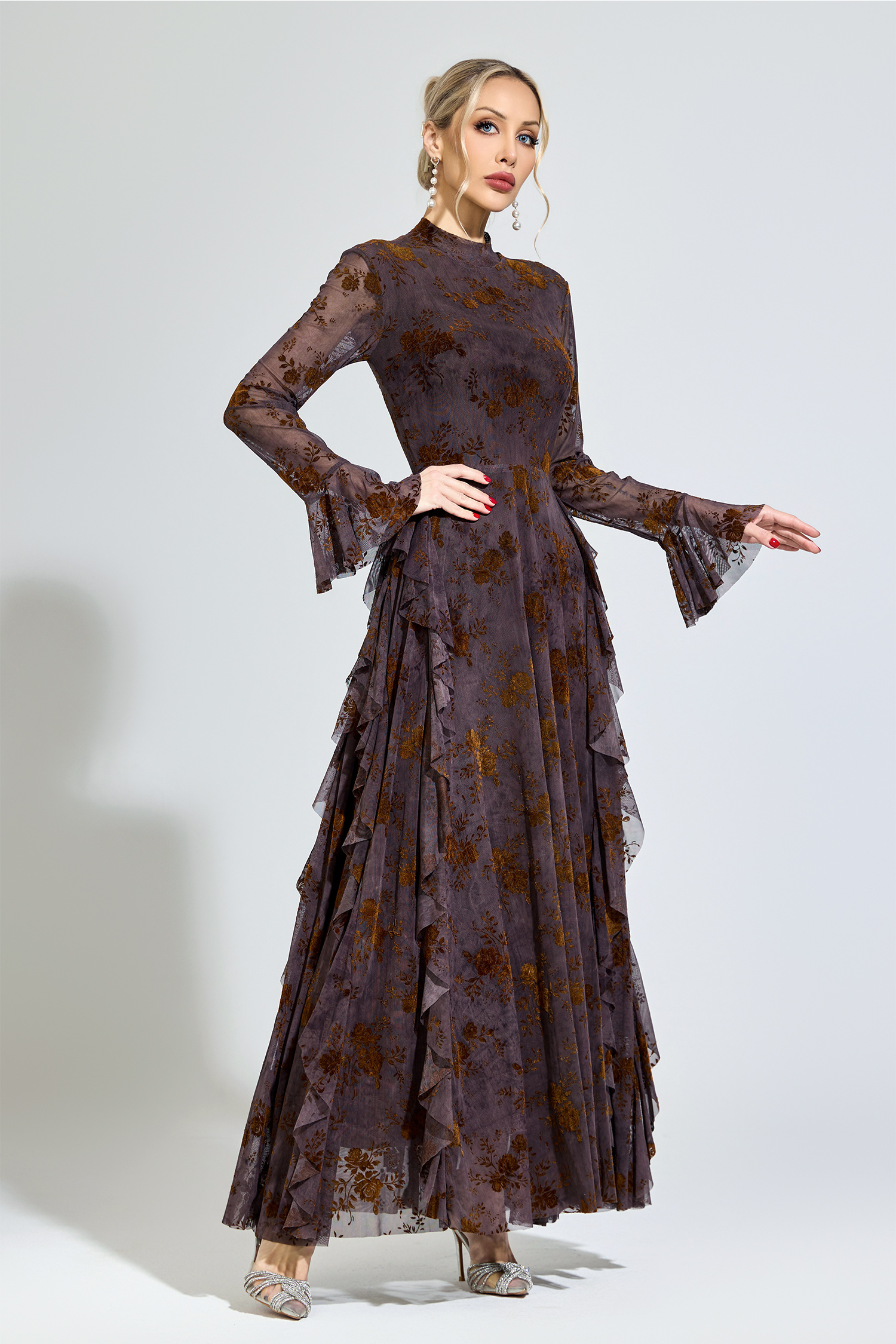 Galileo Dark Brown Prom Dress