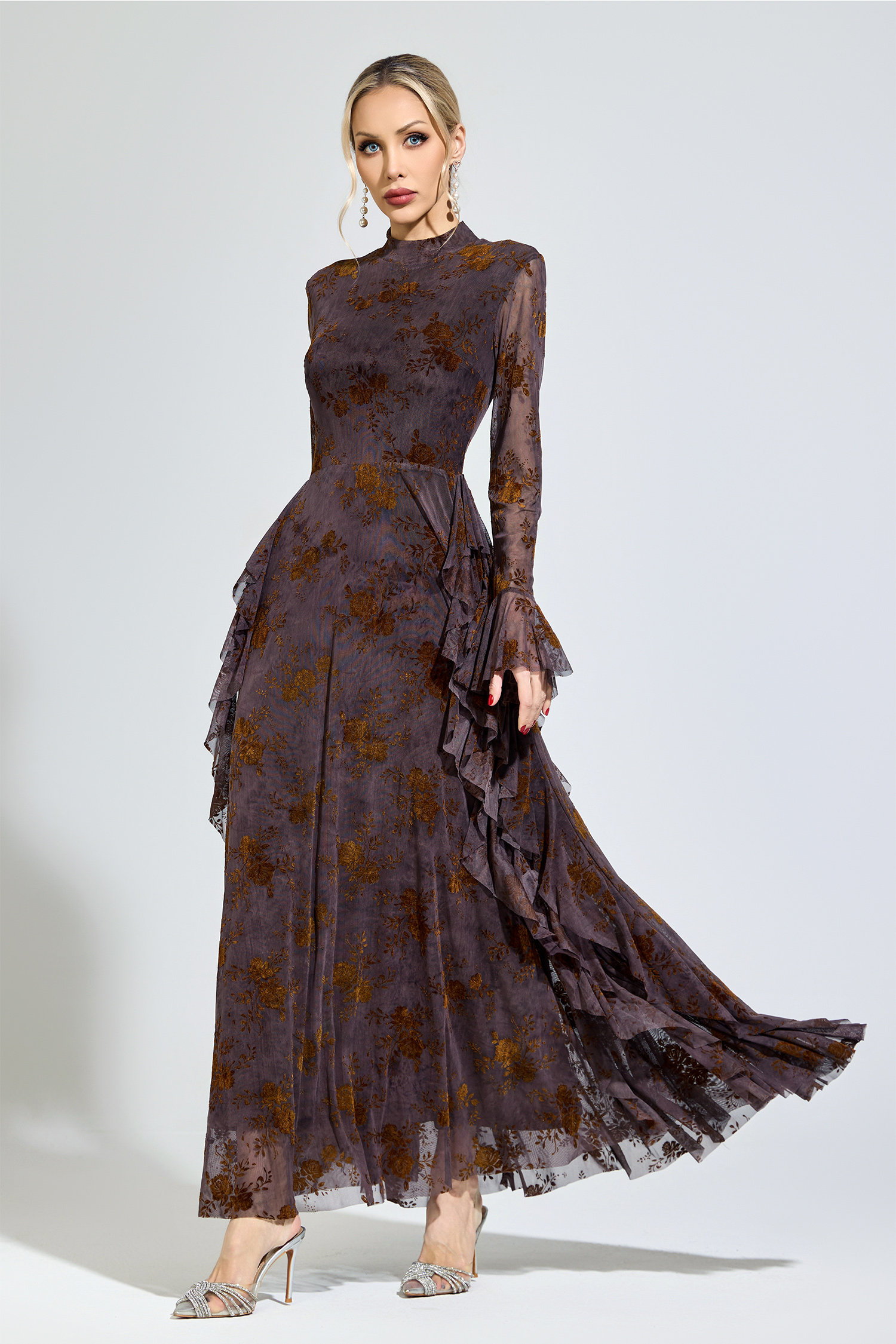 Galileo Dark Brown Prom Dress