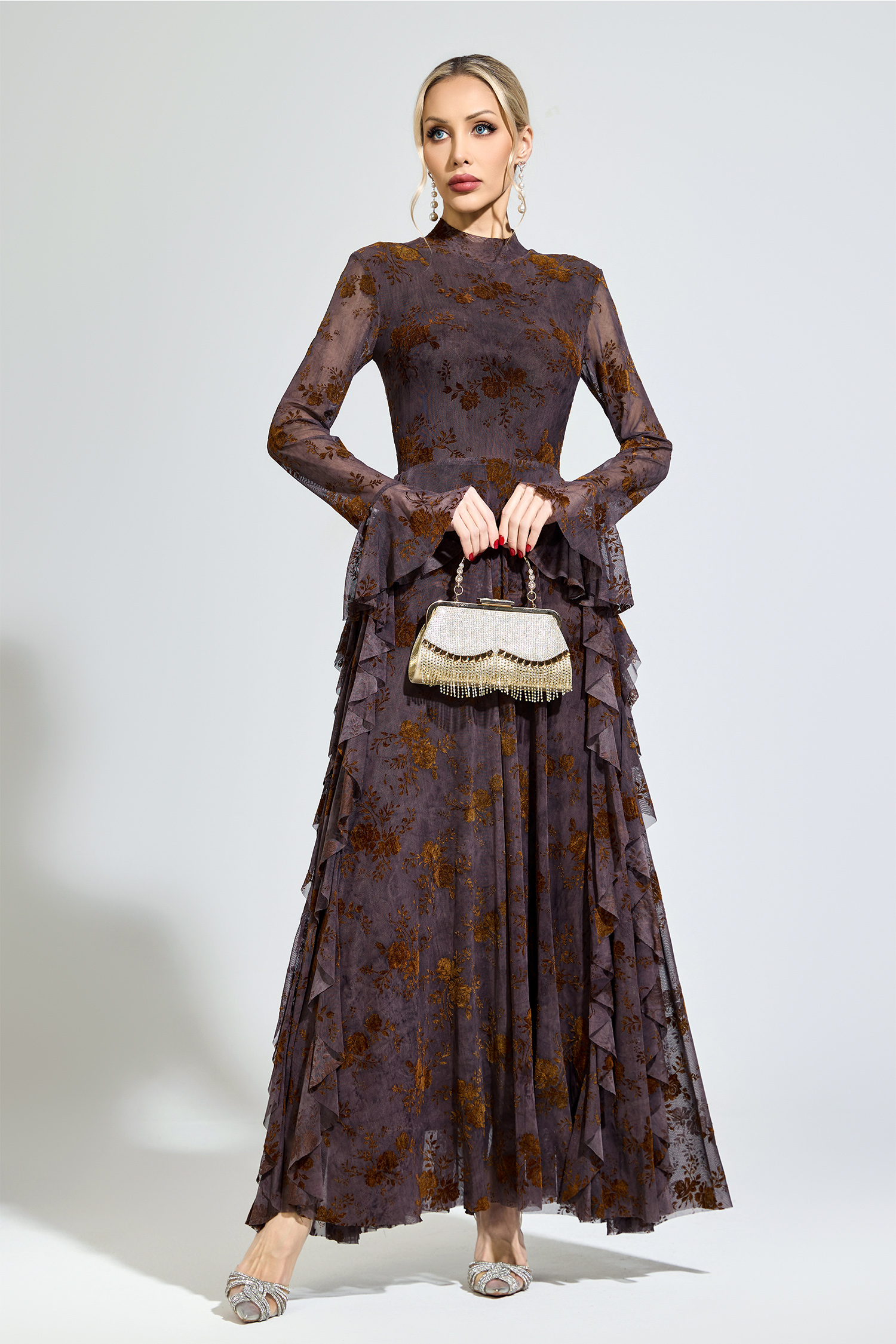 Galileo Dark Brown Prom Dress